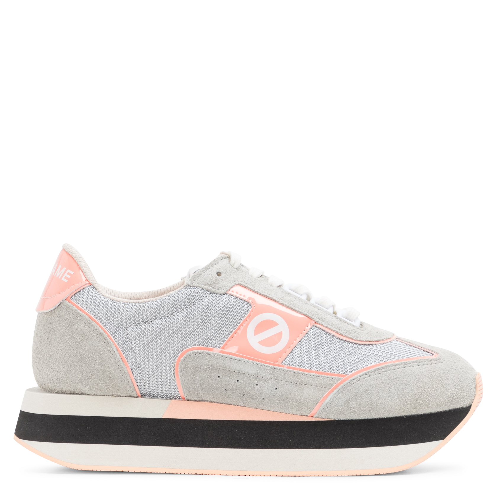 Zapatillas bajas con cuña de mezcla de piel NO NAME Gris