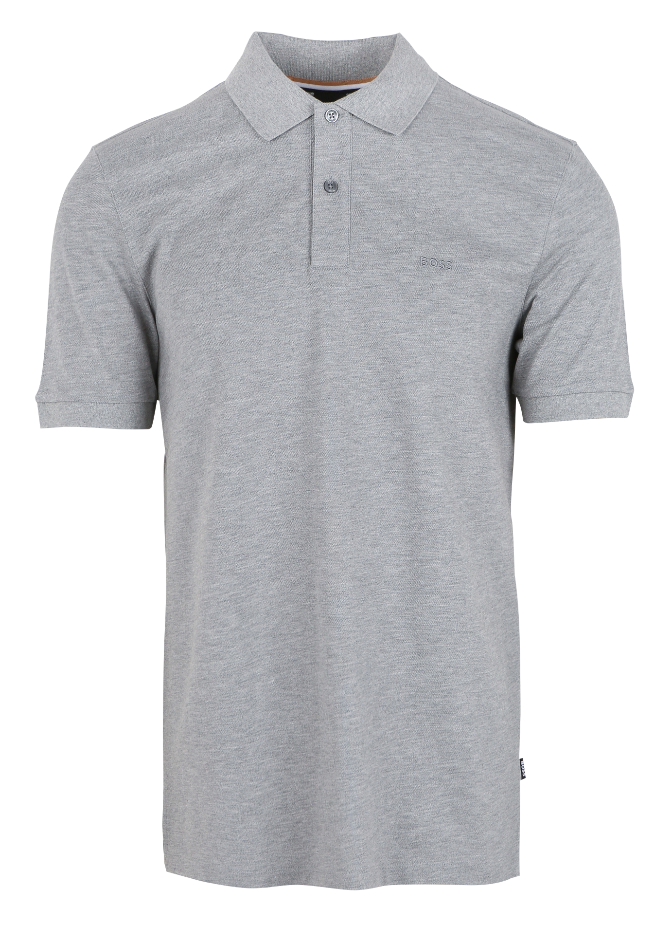 Regular-fit organic cotton polo shirt BOSS Silver