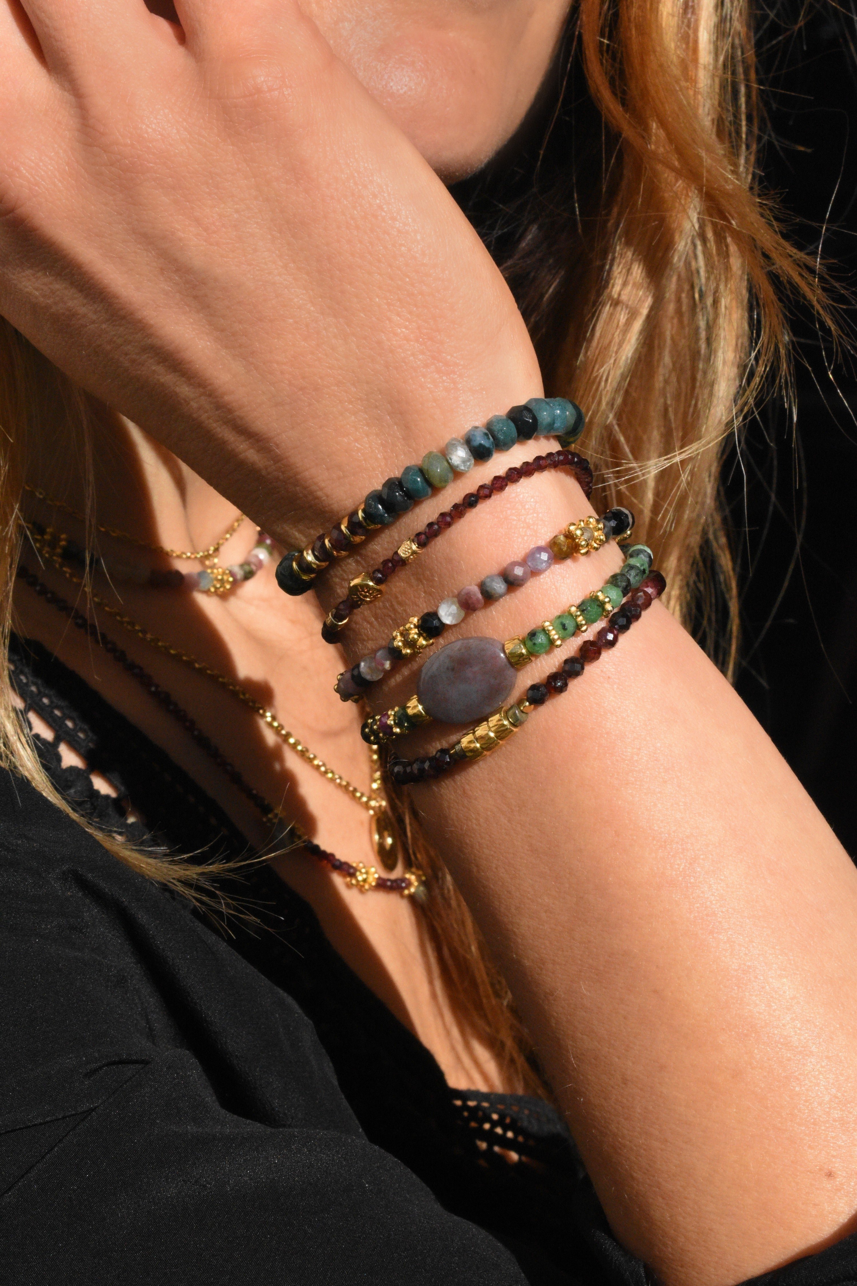Tourmaline bracelet GINANDGER Blue