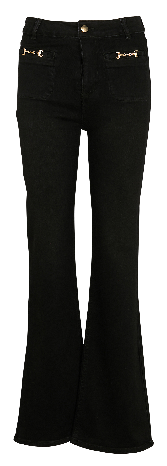 Cotton-blend straight jeans PABLO Black
