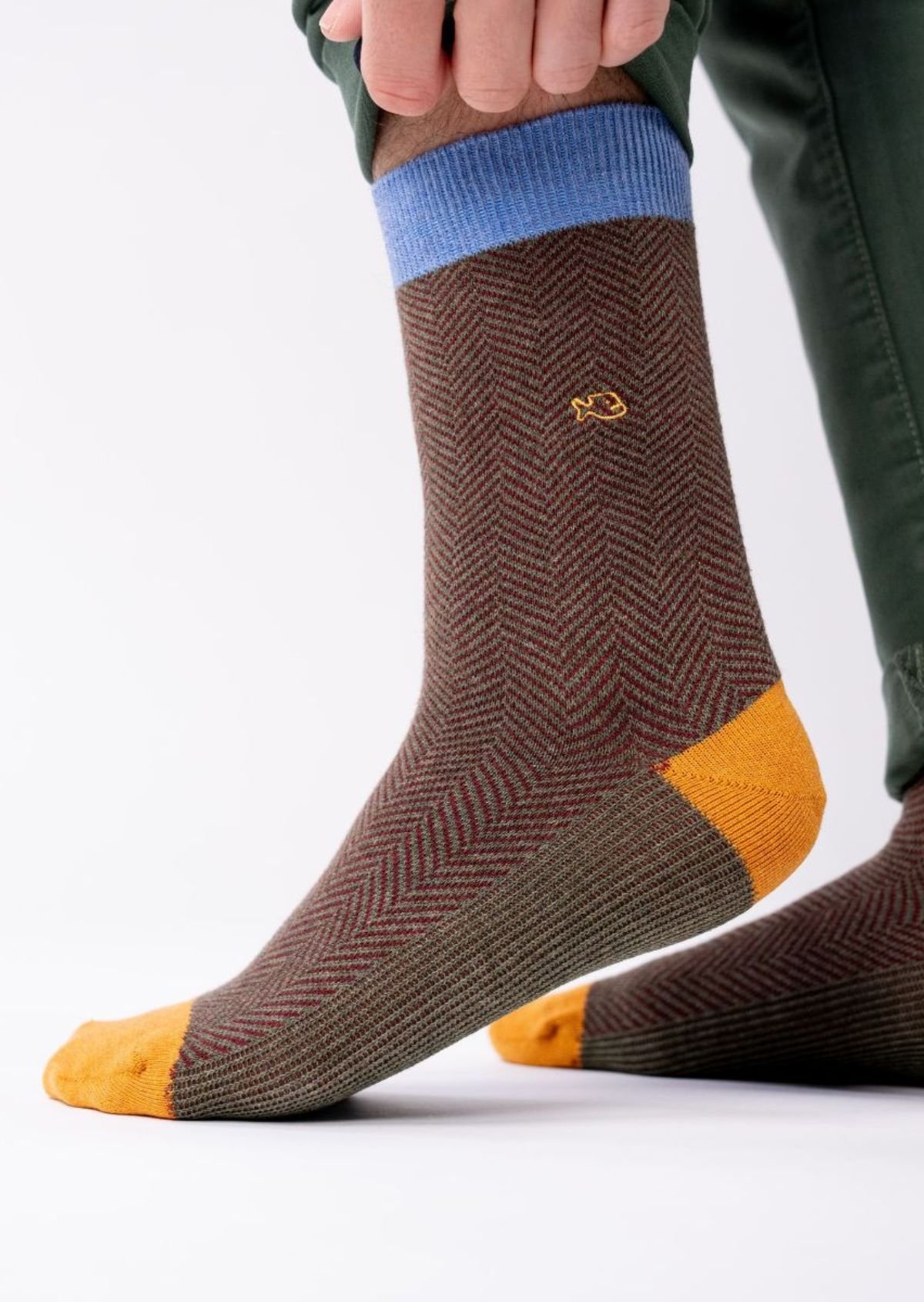 Combed cotton herringbone socks BILLYBELT Red