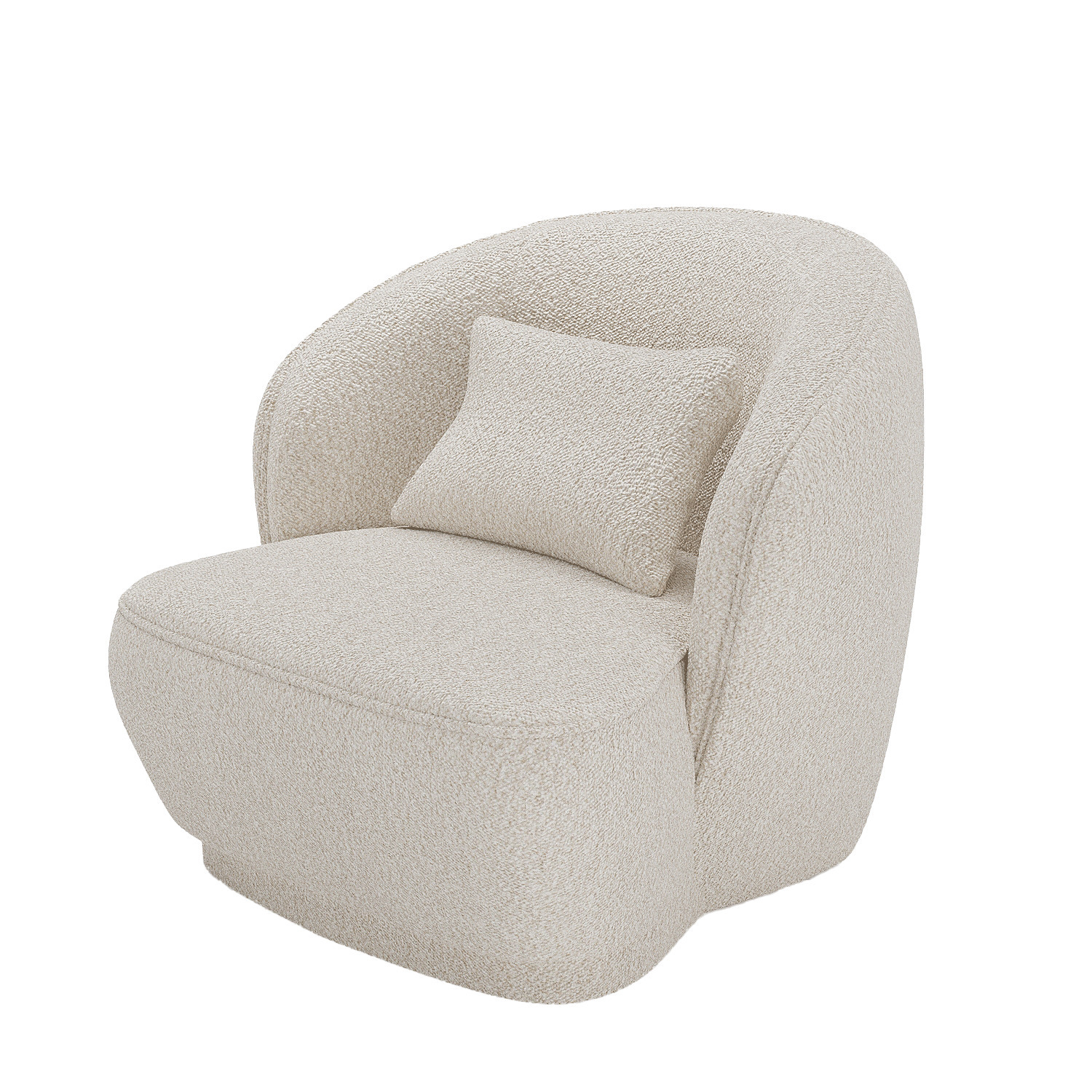 Designer fabric armchair POTIRON PARIS Beige