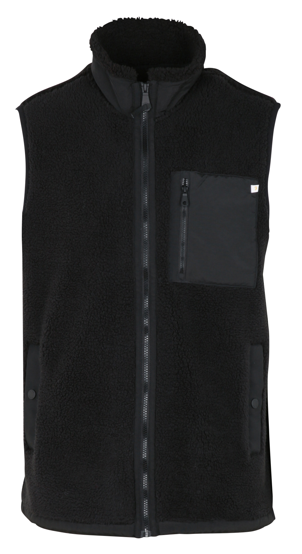 Weste in Pelzoptik Schwarz
