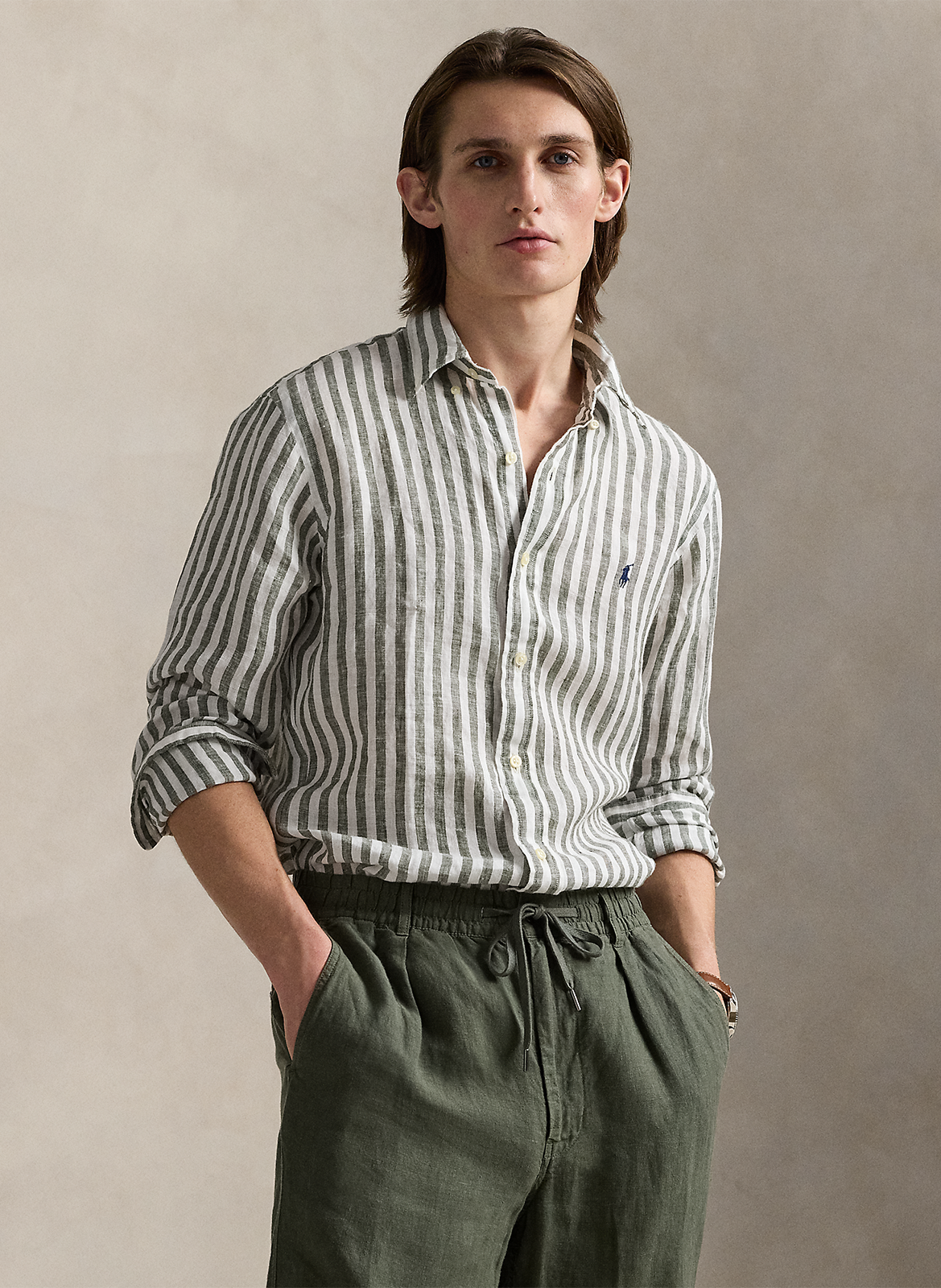 Linnen Hemd Ralph Lauren Heren Polo Ralph Lauren Custom Fit