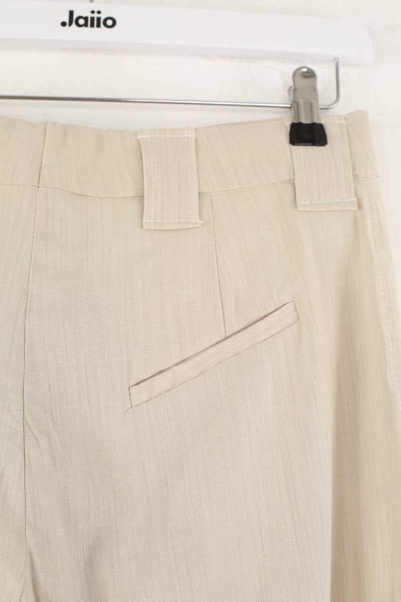Ecru straight pants GANNI - Seconde Main Beige