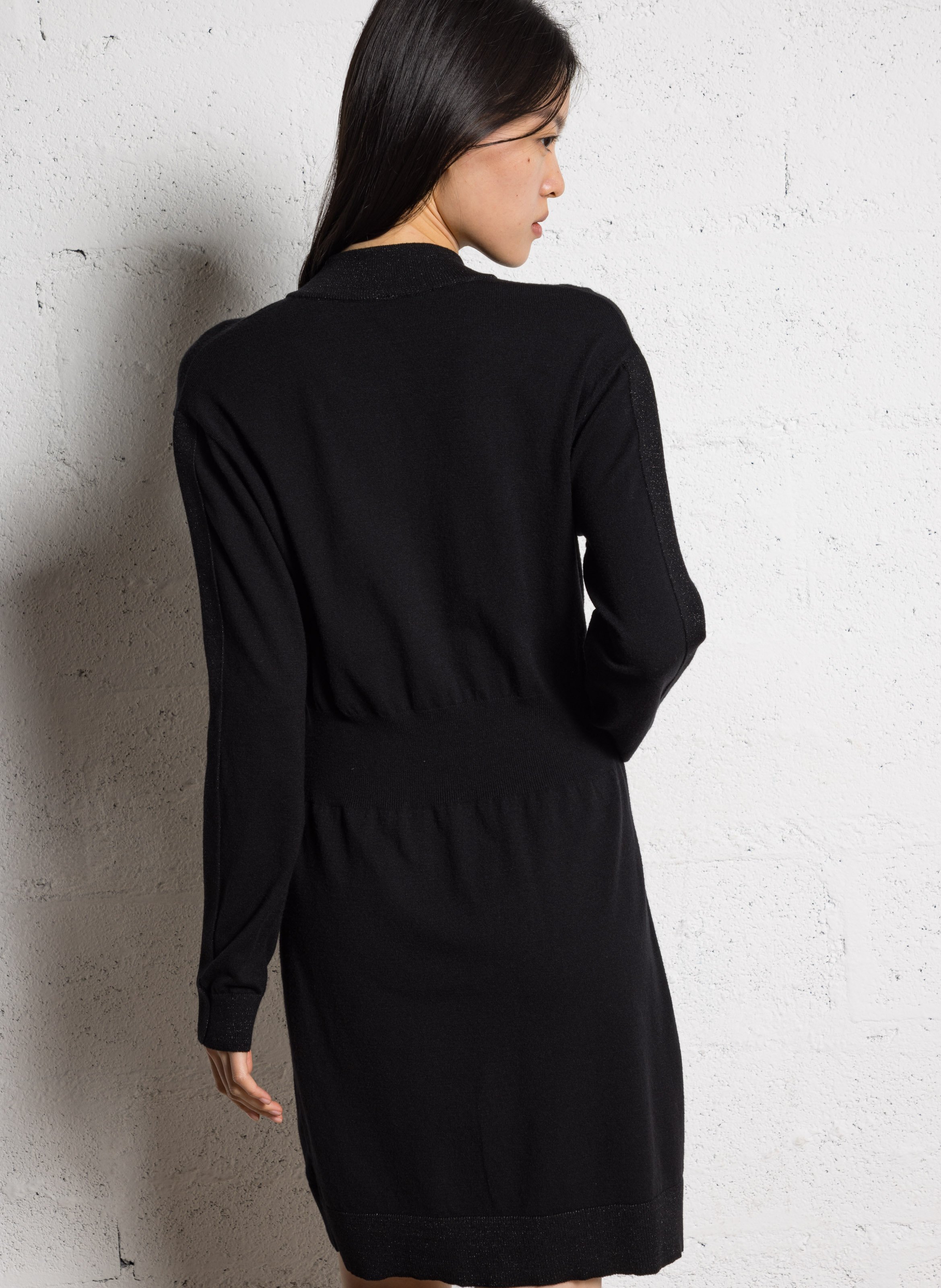 Robe courte col montant I CODE Black