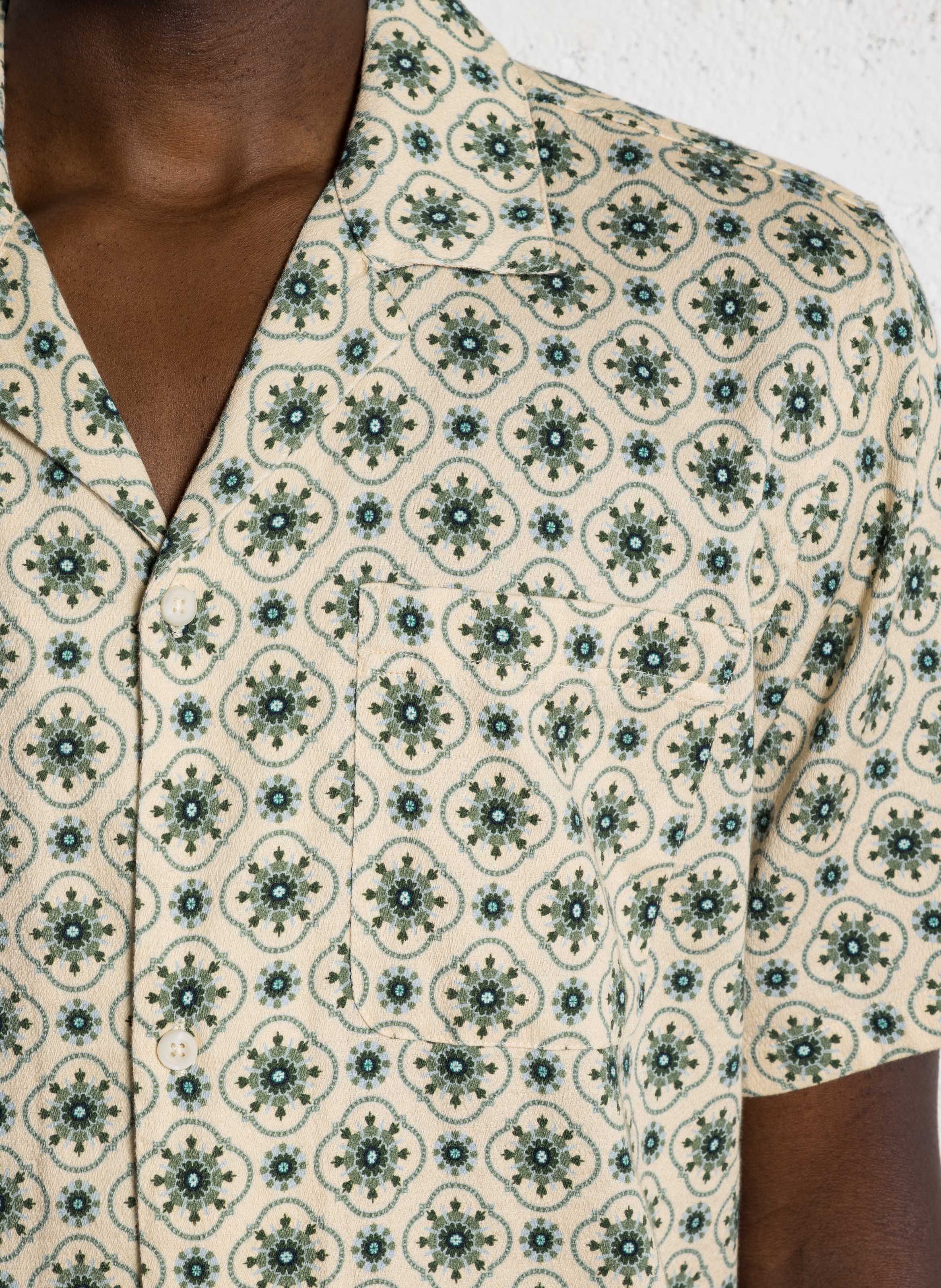 Organic cotton shirt with classic collar LES DEUX Beige