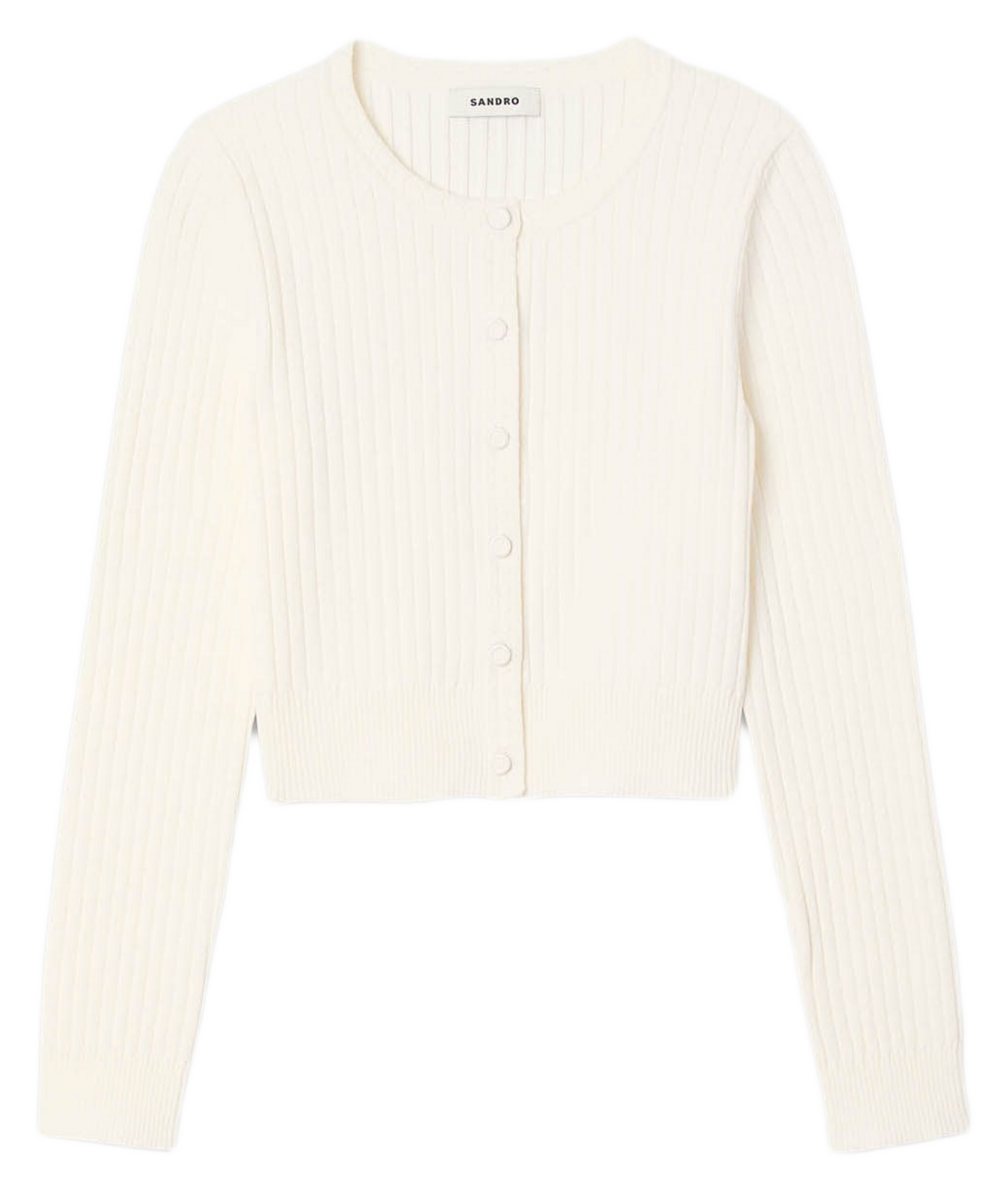 Gilet ajusté en maille SANDRO Blanc