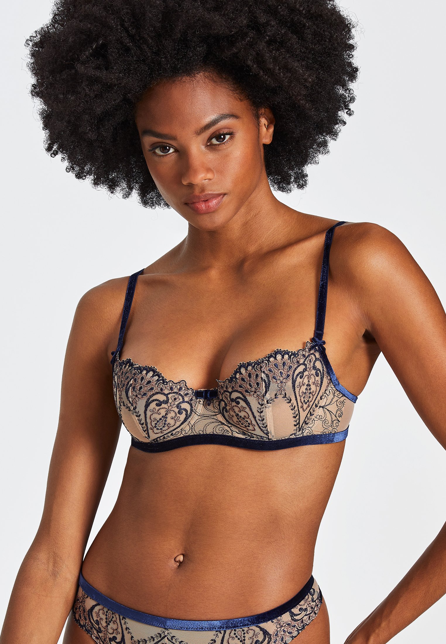A Fleur De Toi demi-cup bra AUBADE Blue