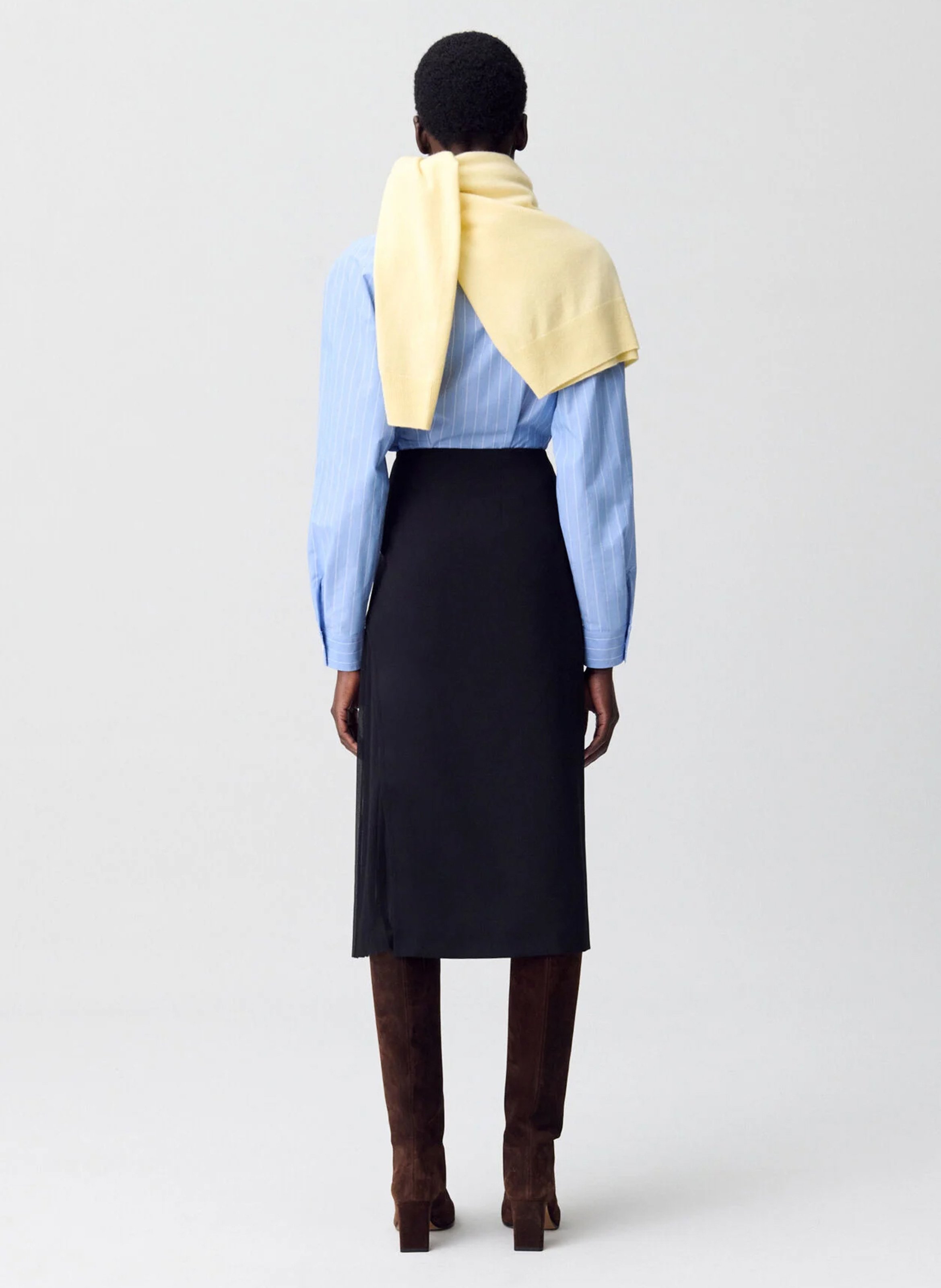 Jupe midi plissée CLAUDIE PIERLOT Noir