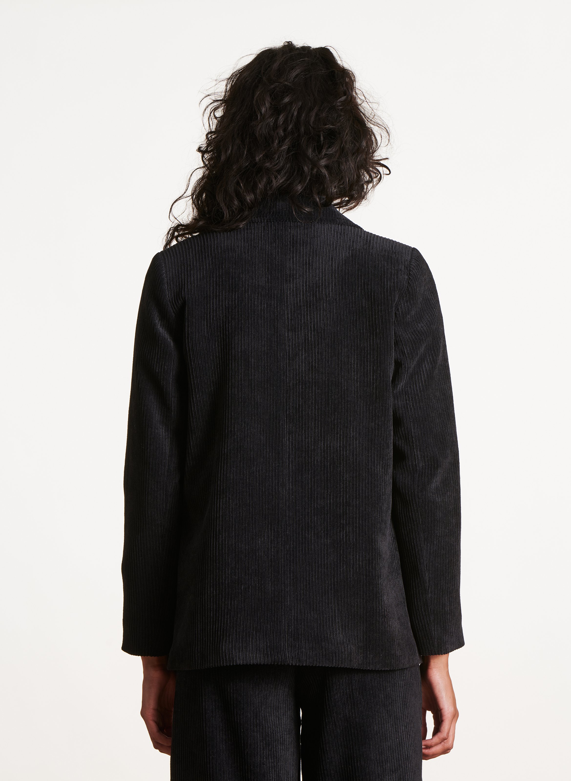 Corduroy suit jacket LA FEE MARABOUTEE Black