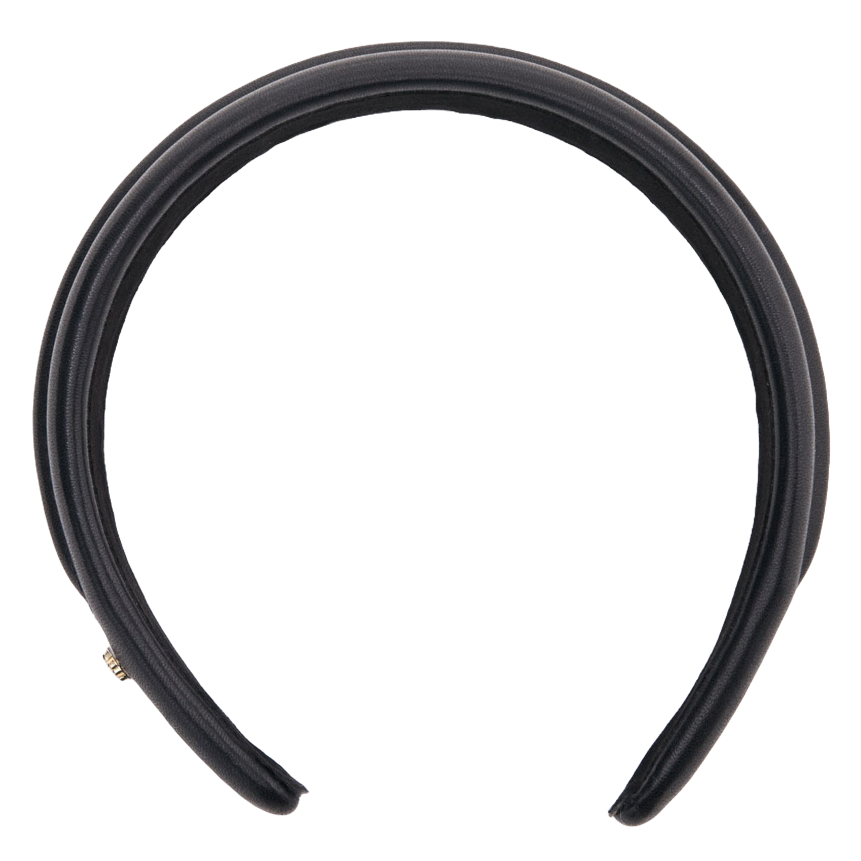 Serre-tête en cuir  MAJE Noir