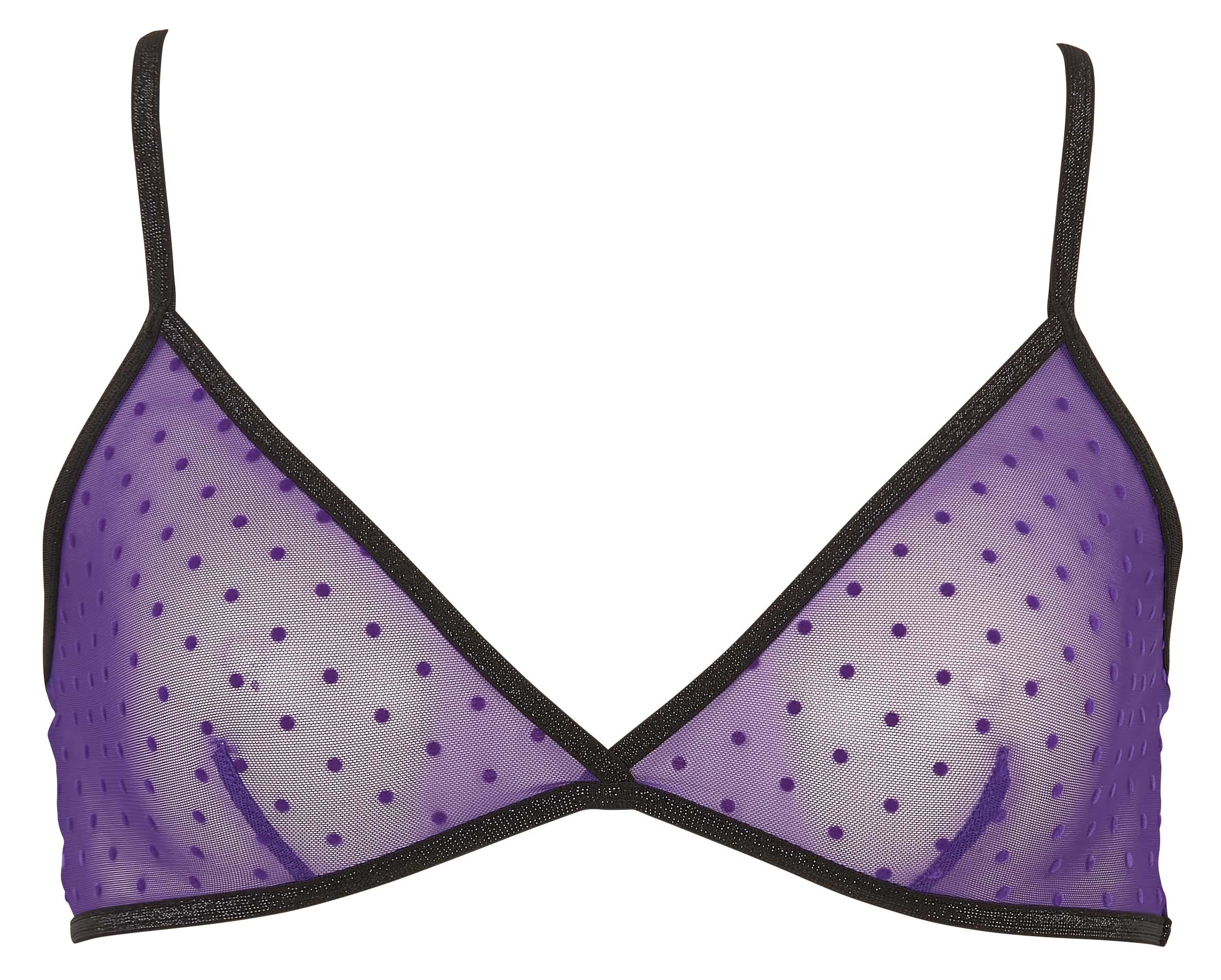 Brassière triangle en tulle à pois LA NOUVELLE Violet