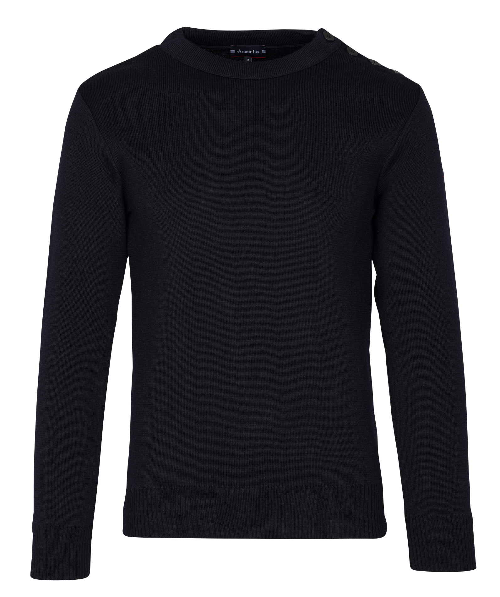 Pull droit col rond en laine ARMOR LUX Bleu