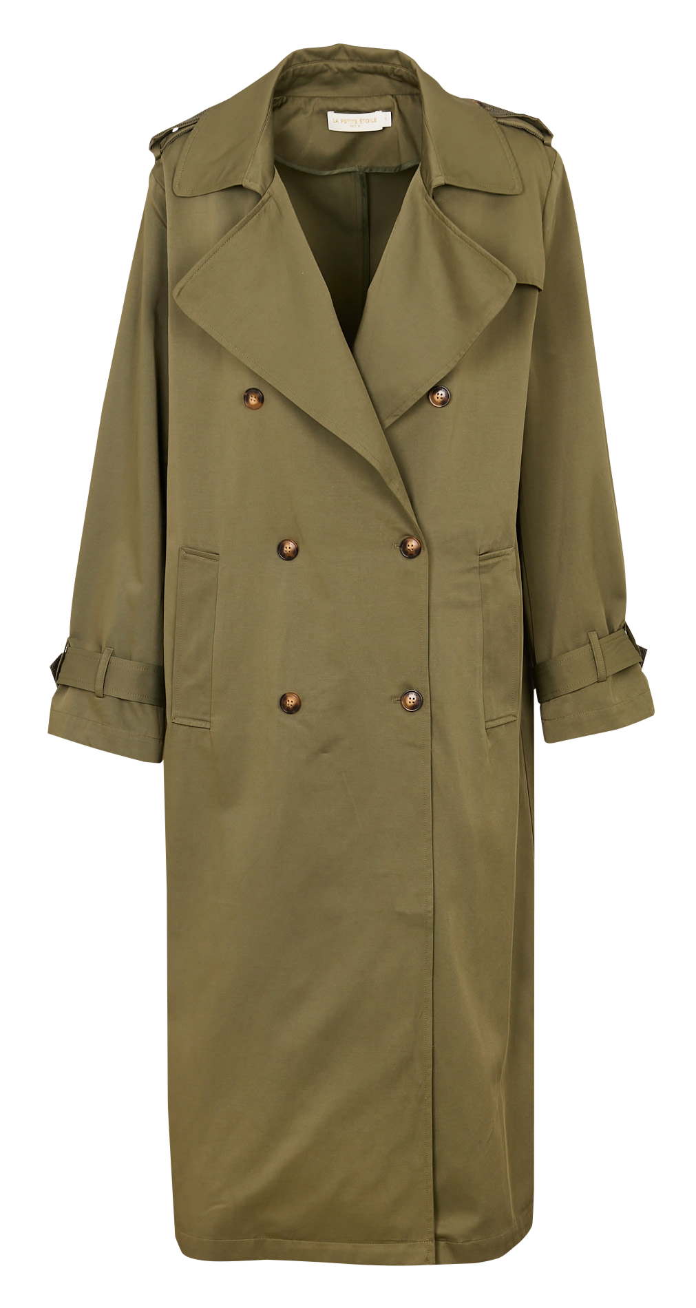 Trench col tailleur en coton mélangé LA PETITE ETOILE Kaki