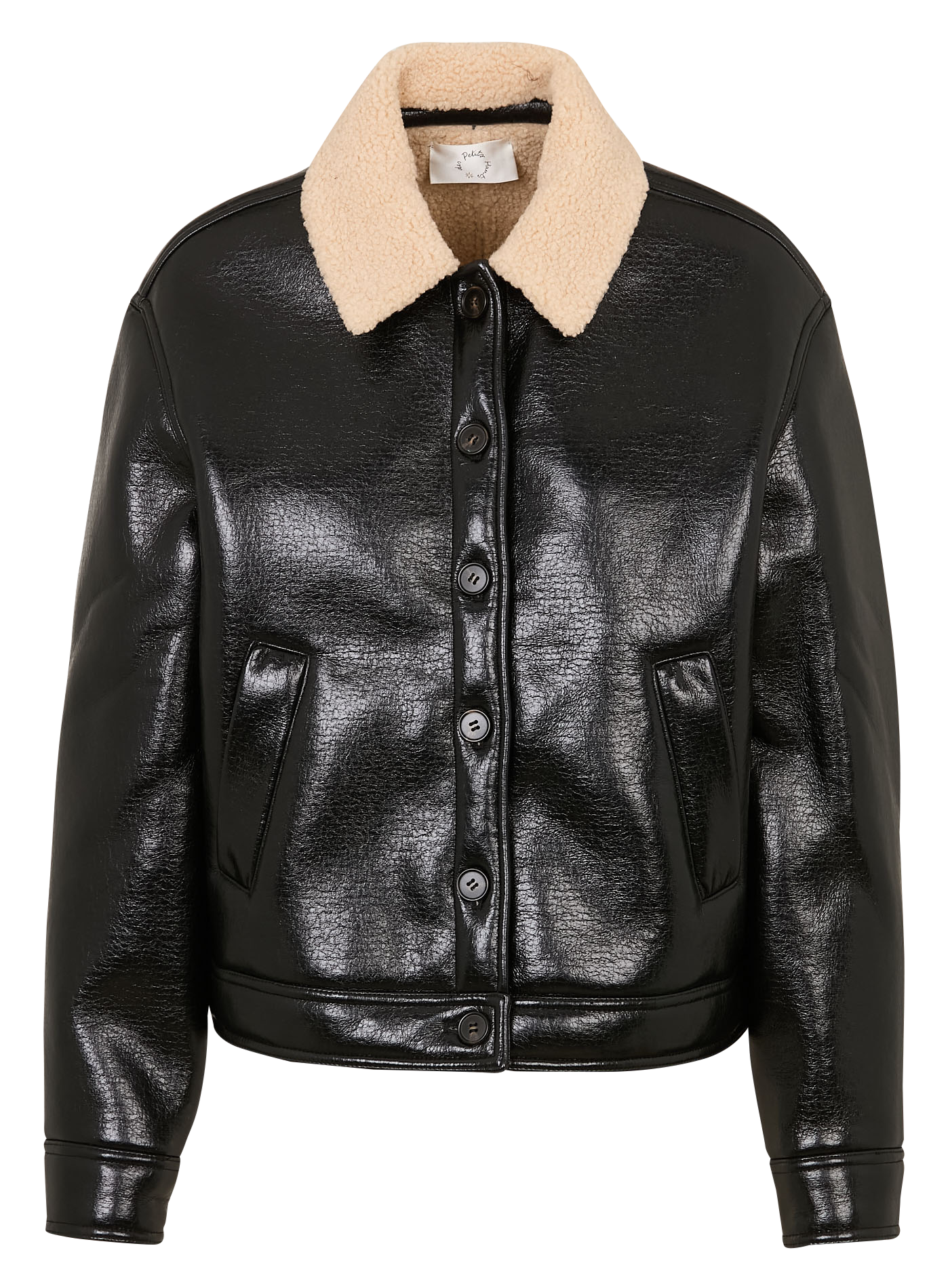 Jas met klassieke kraag DES PETITS HAUTS Zwart