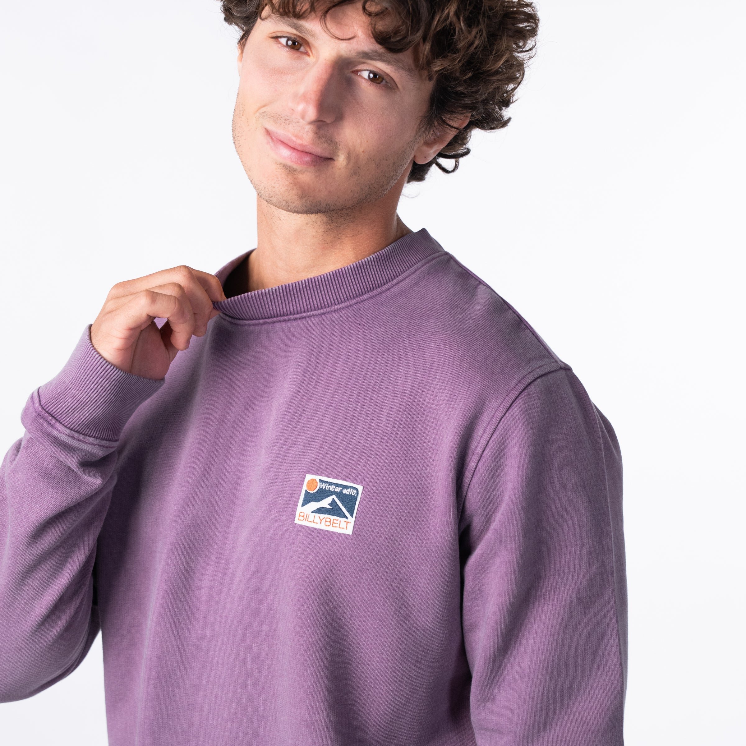 Organic cotton winter sweatshirt BILLYBELT Purple