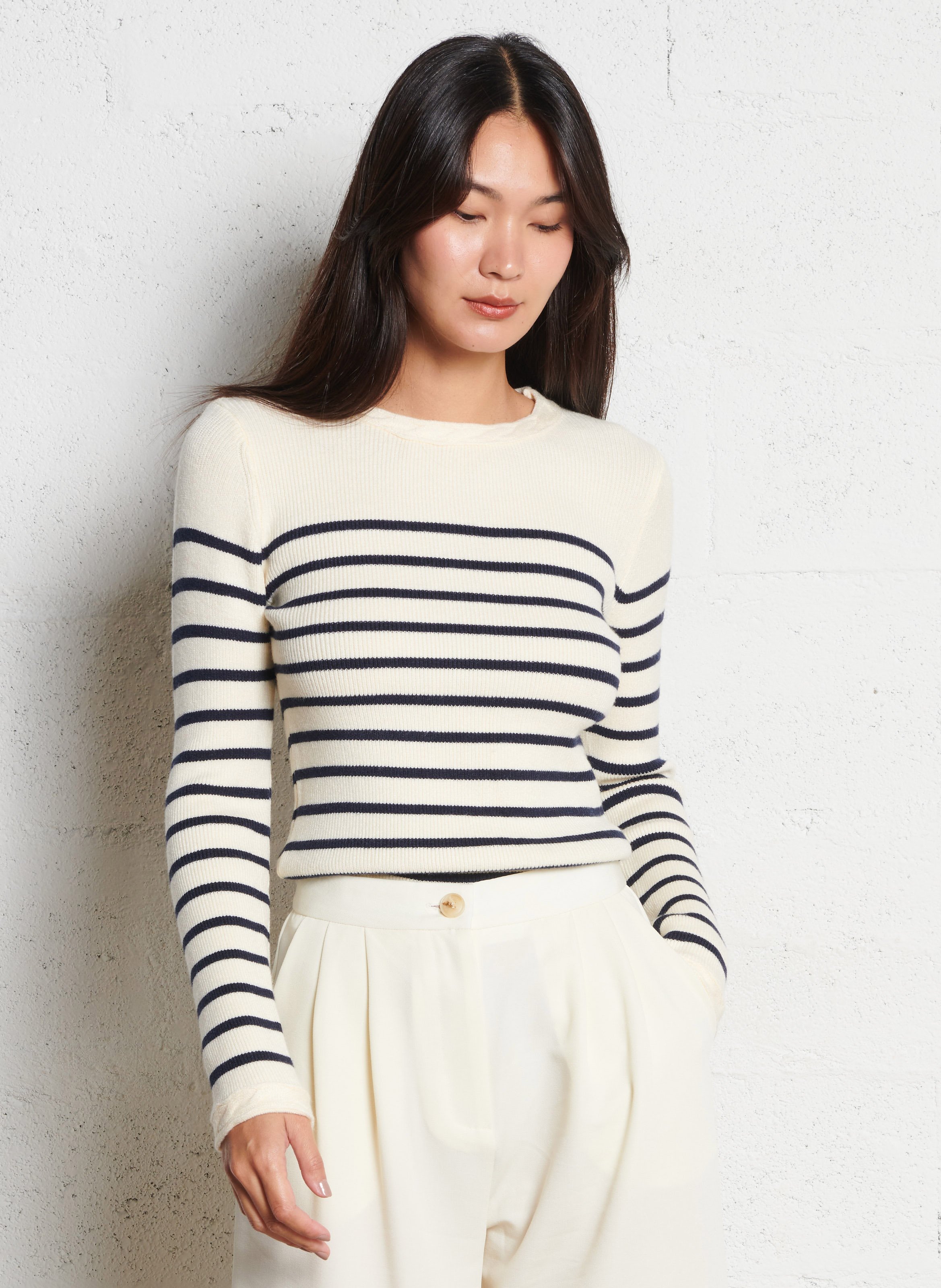 Gestreifter Pullover LA PETITE ETOILE Beige