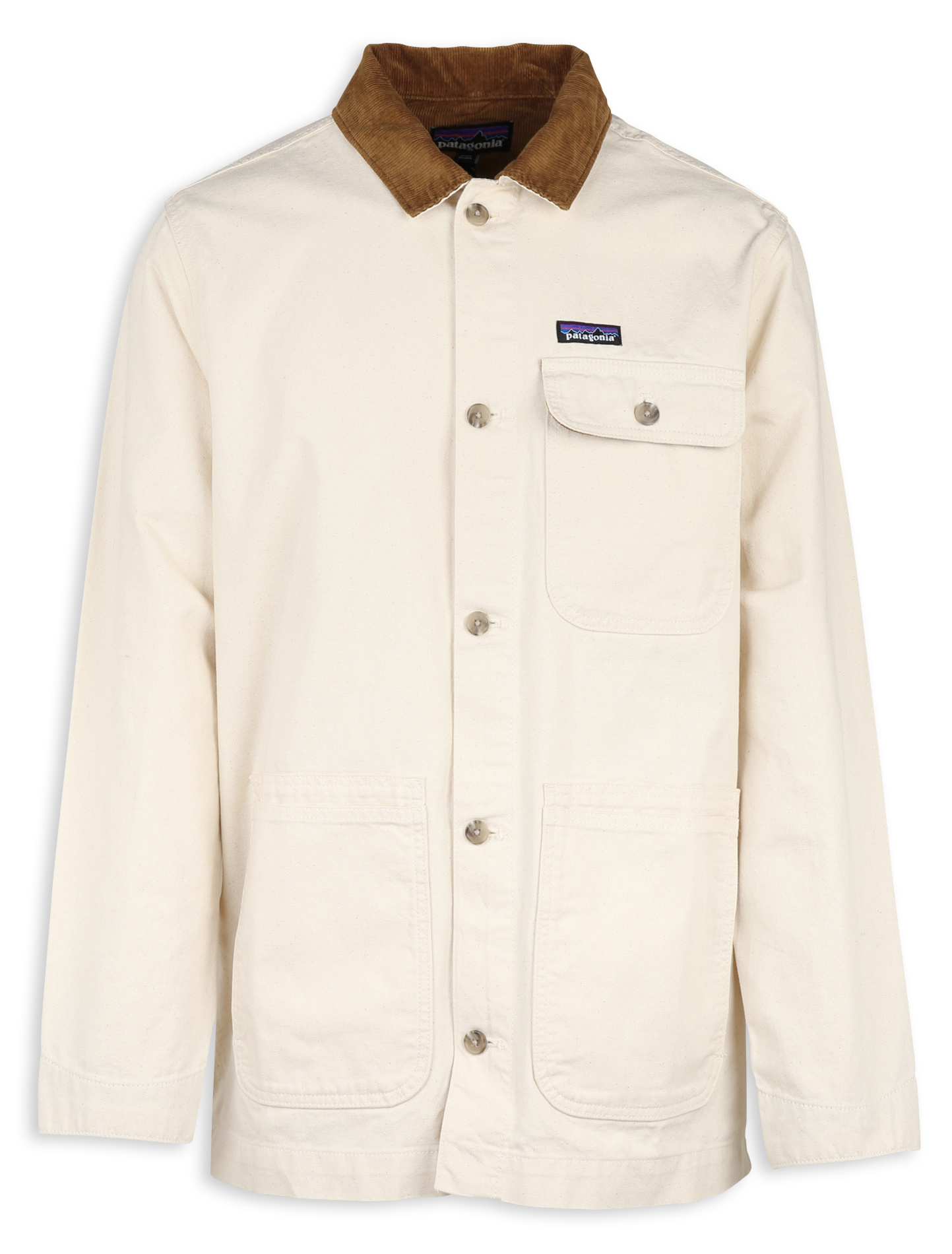Jacket with classic collar in organic cotton PATAGONIA Beige