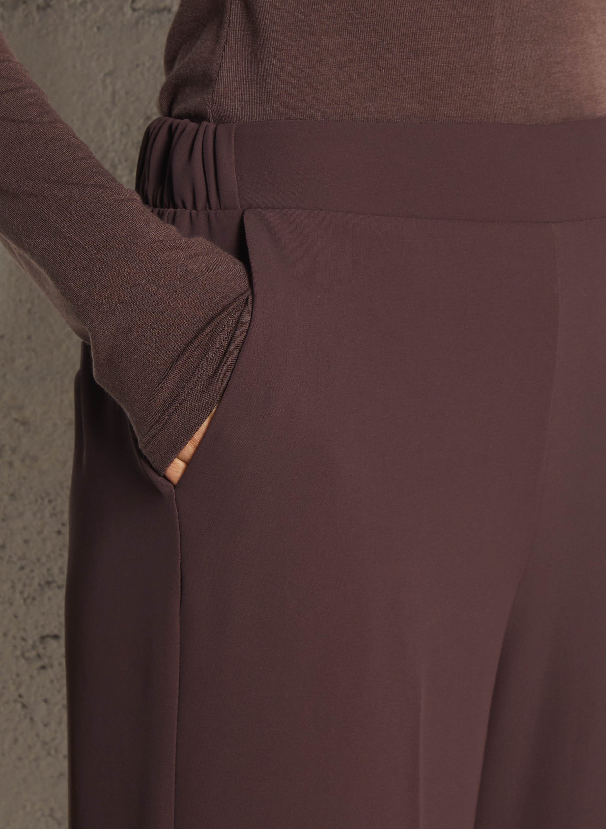 Elasticated Wide Leg Trousers IMPERIAL Brown