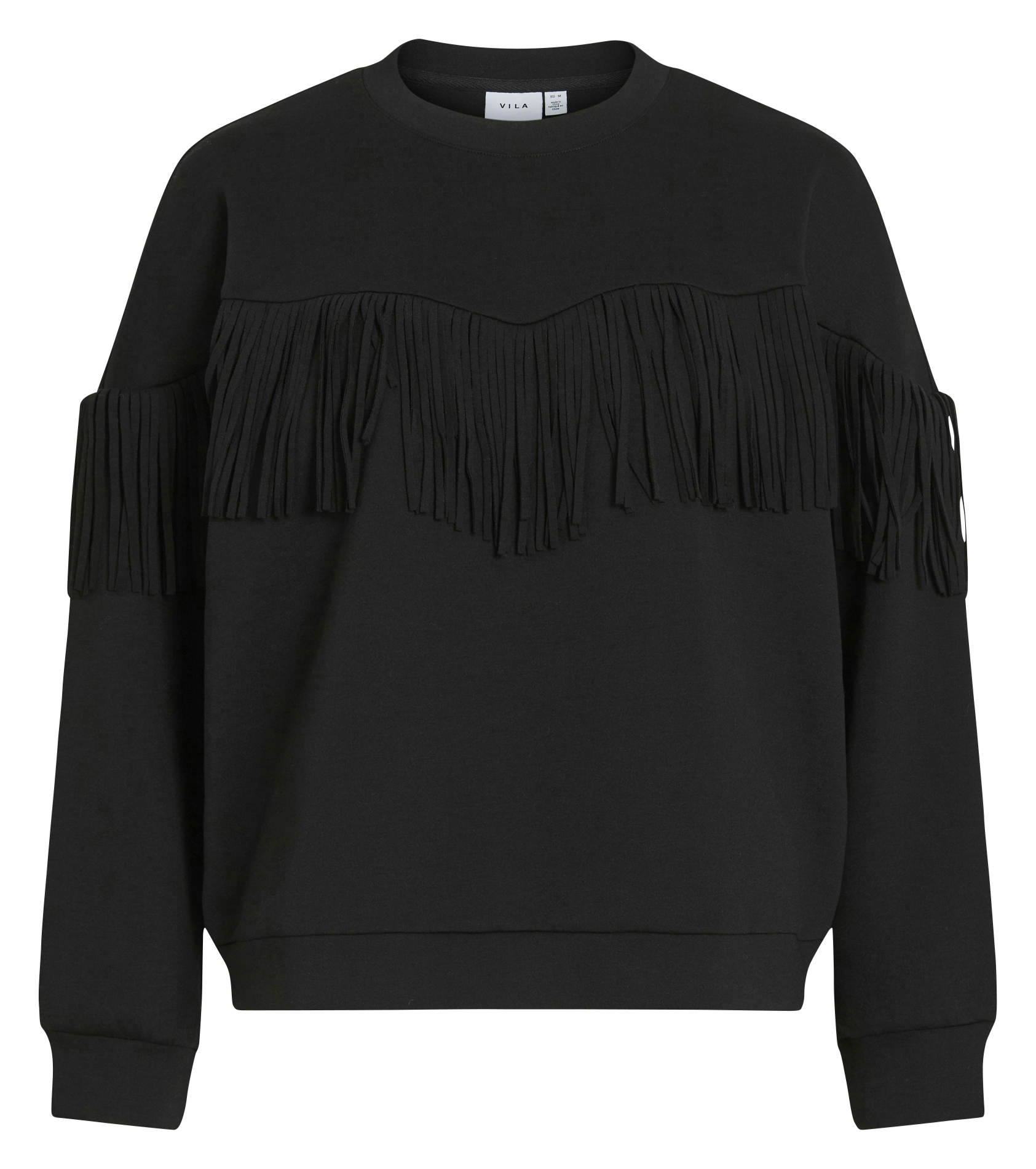 Oversized sweatshirt in mixed recycled fibers VILA Black