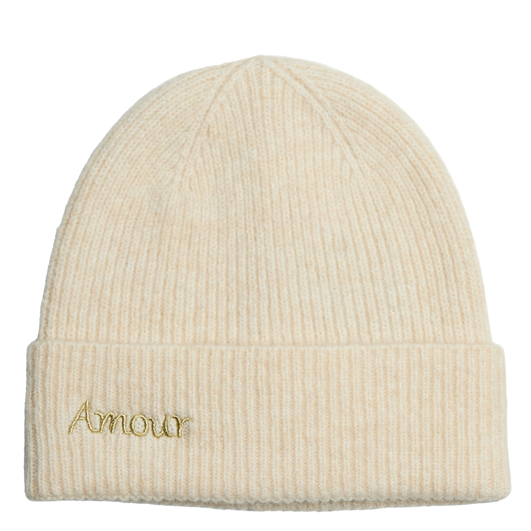 Cuffed embroidered beanie PIECES