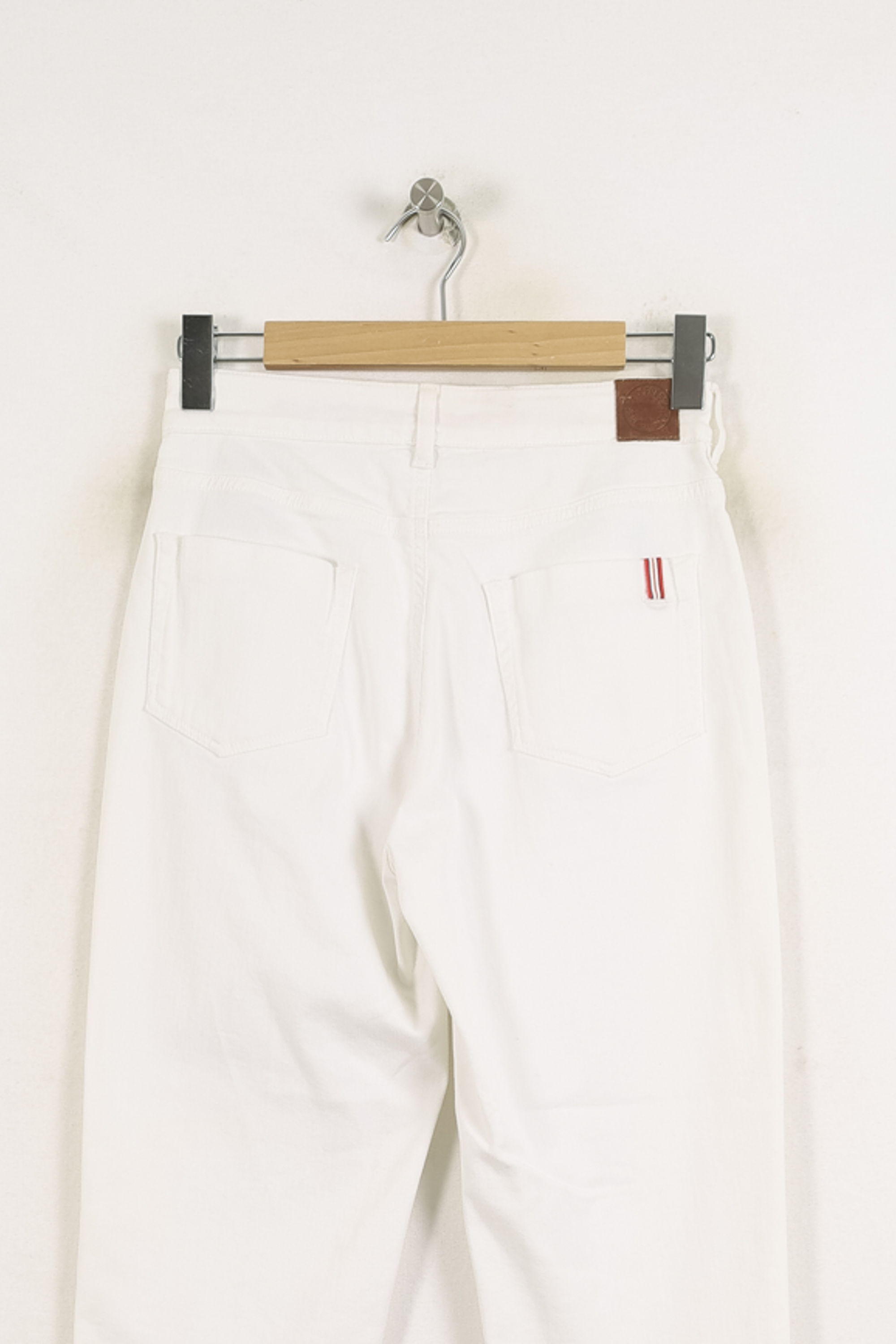 Cropped slim jeans with studs INES DE LA FRESSANGE - Seconde main White