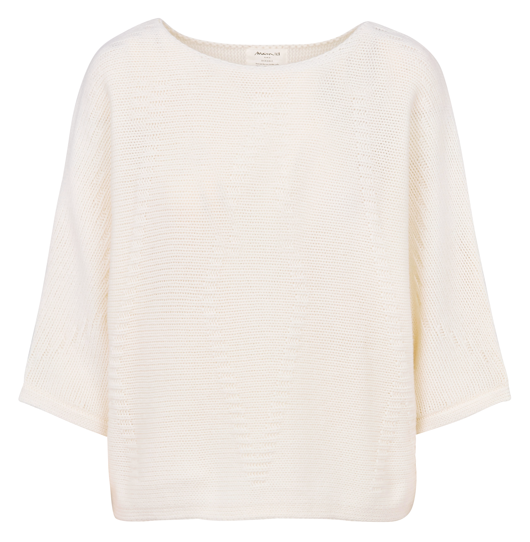 Pull oversize en laine MAISON 123 Beige