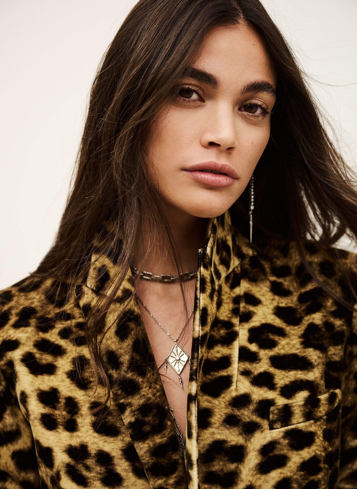 Blazer met luipaardprint BA&SH Beige