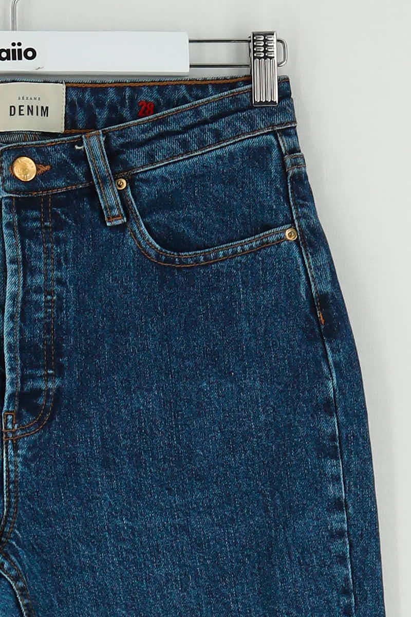 - Straight-leg jeans
- 5 pockets
- Straight cut
- Faded effect SEZANE - Seconde main Blue