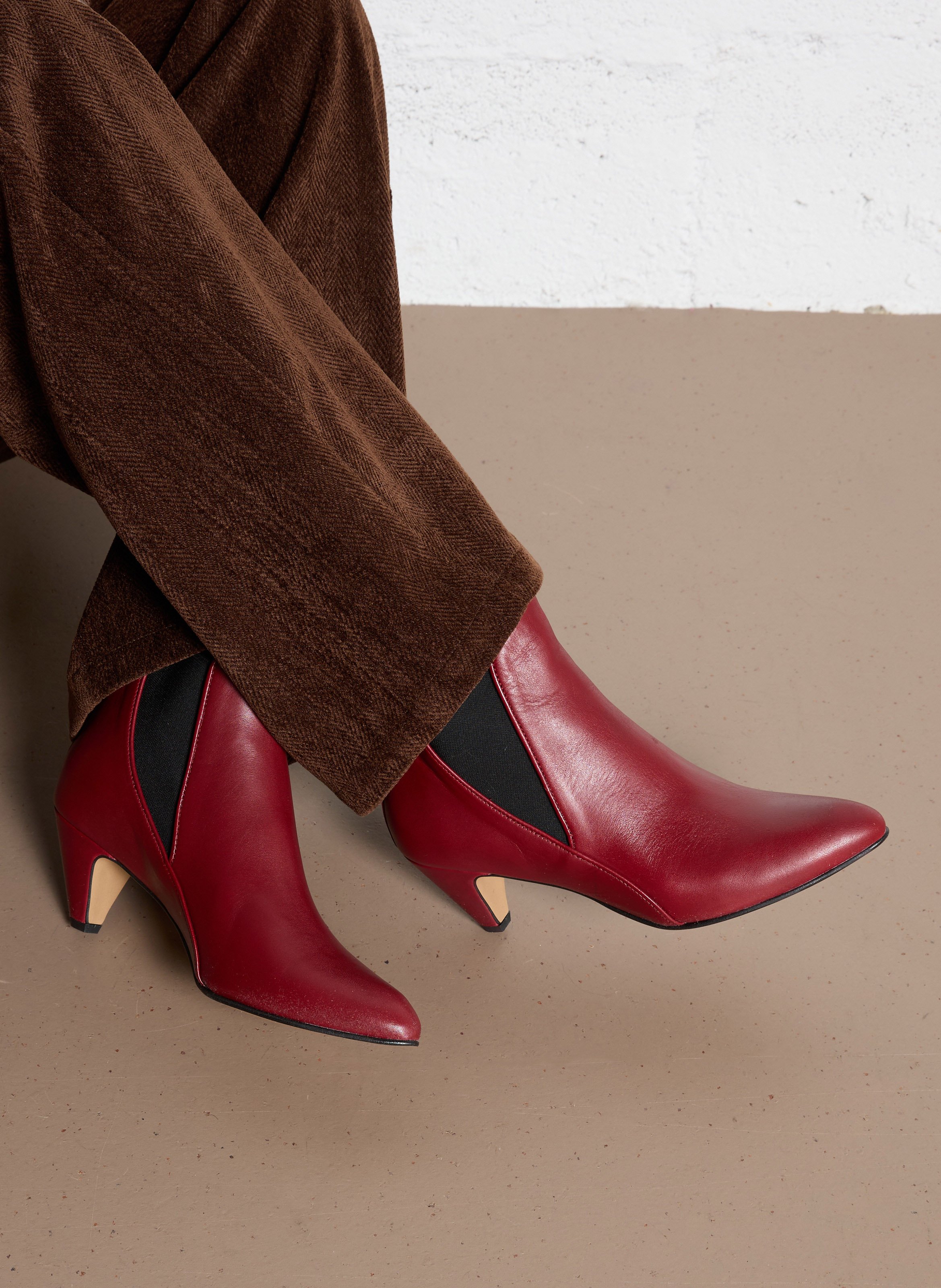 Bottines en cuir ANONYMOUS COPENHAGEN Rouge