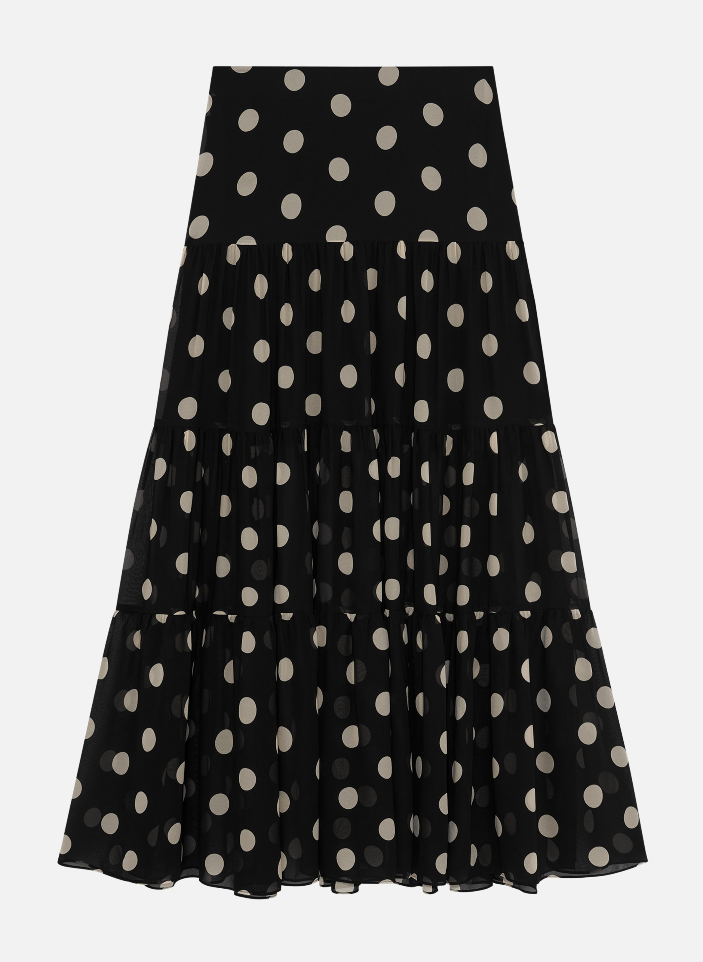 Long skirt with polka dot print THE KOOPLES Black