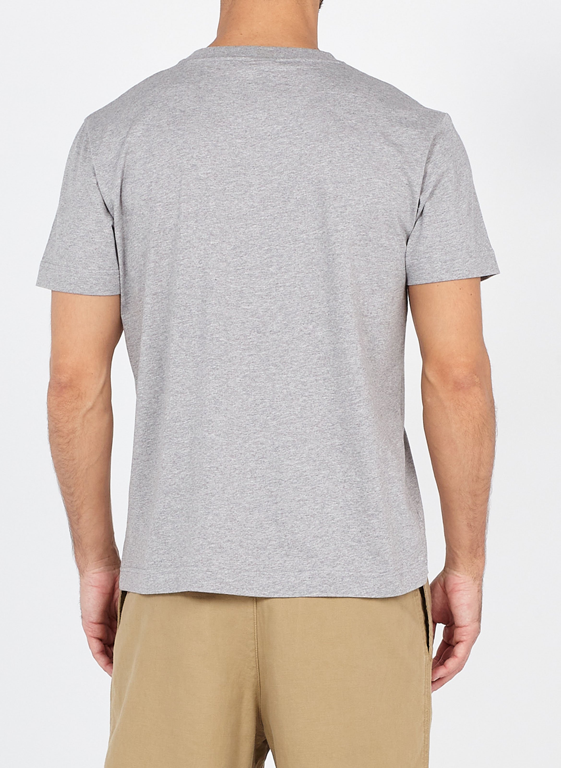 Regular-fit round-neck cotton T-shirt AU PRINTEMPS PARIS Grey