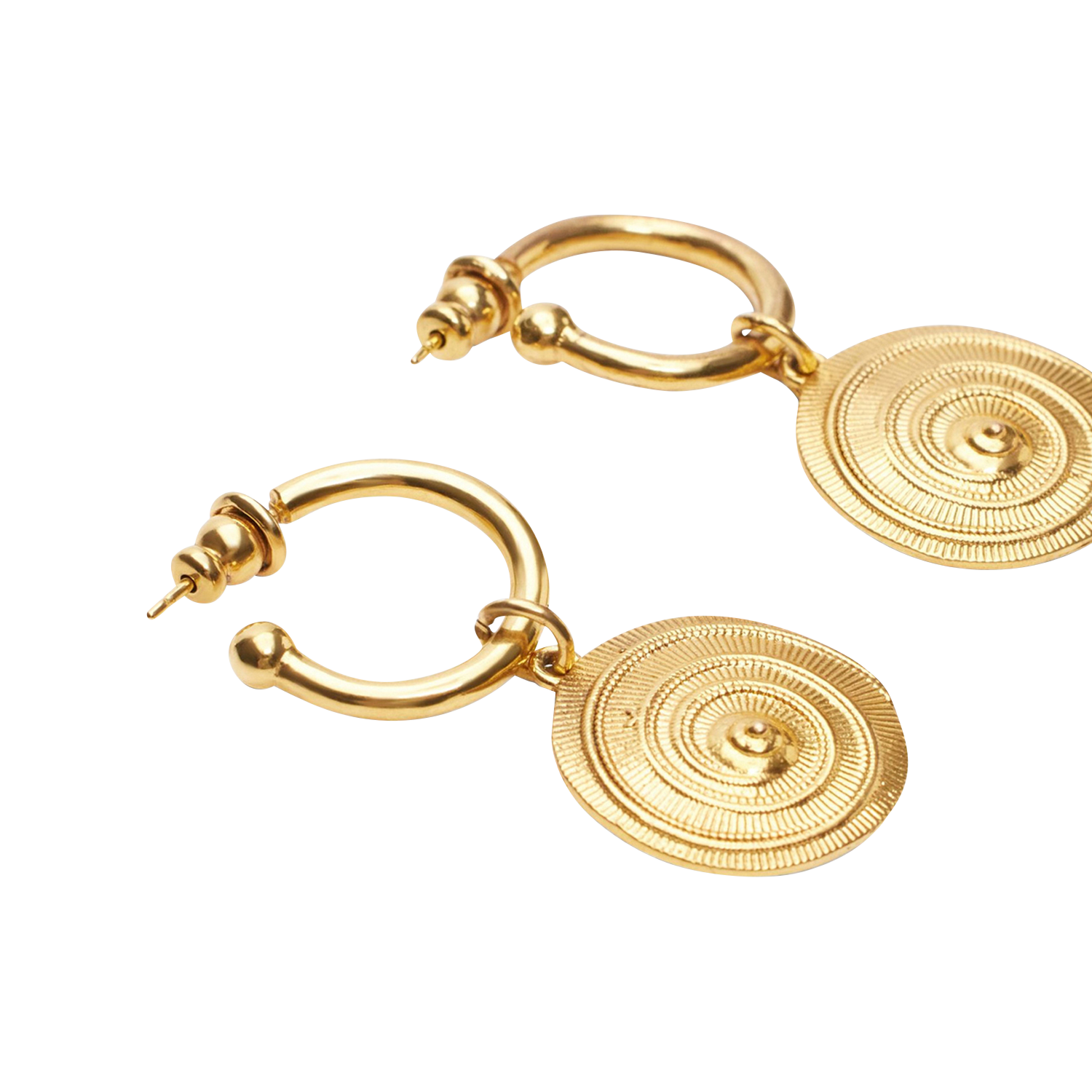 Gold-plated brass creole earrings VANESSA BRUNO Golden