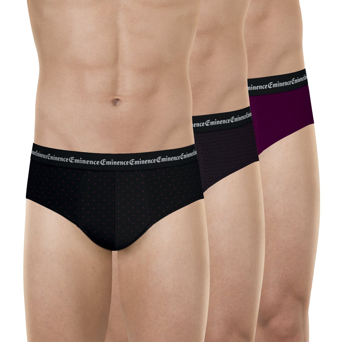 Briefs, pack of 3, business print EMINENCE