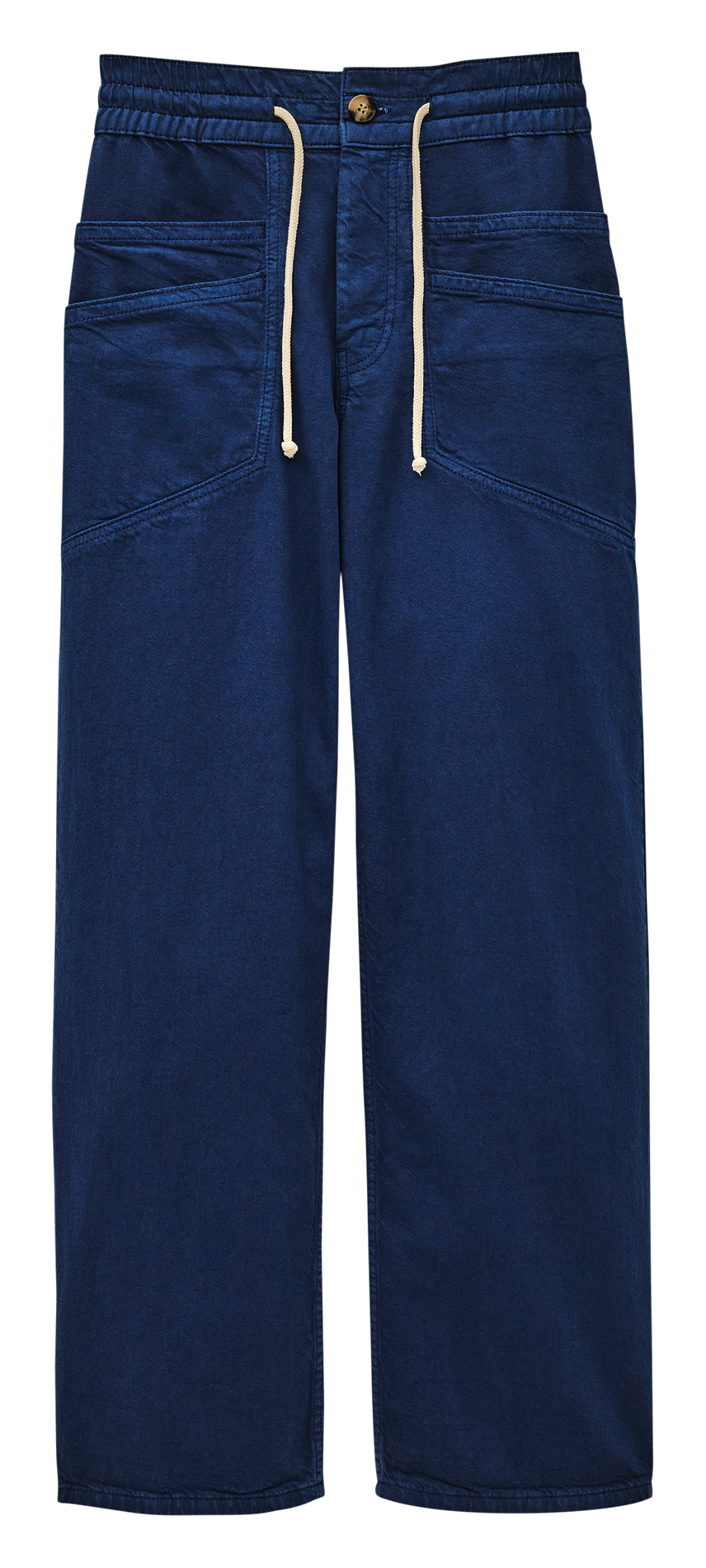 Pantalon droit en coton mélangé BA&SH Bleu