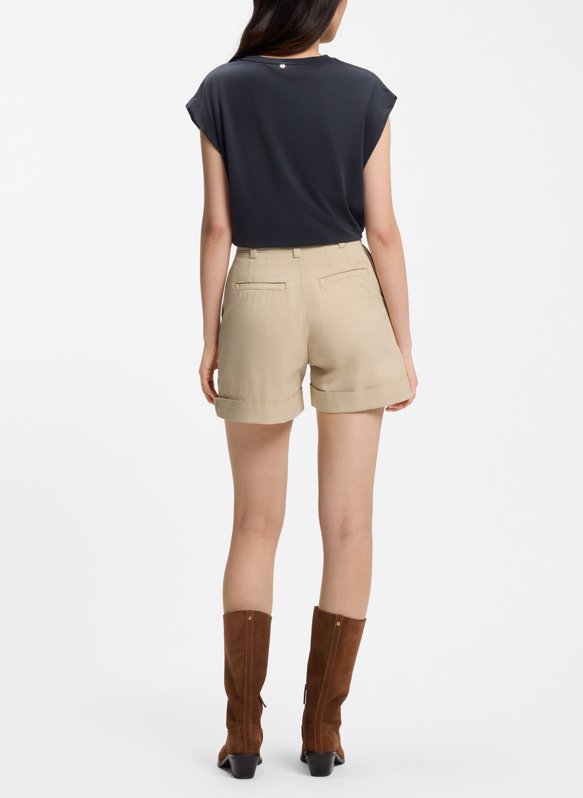 Cotton-blend Bermuda shorts BOSS Beige