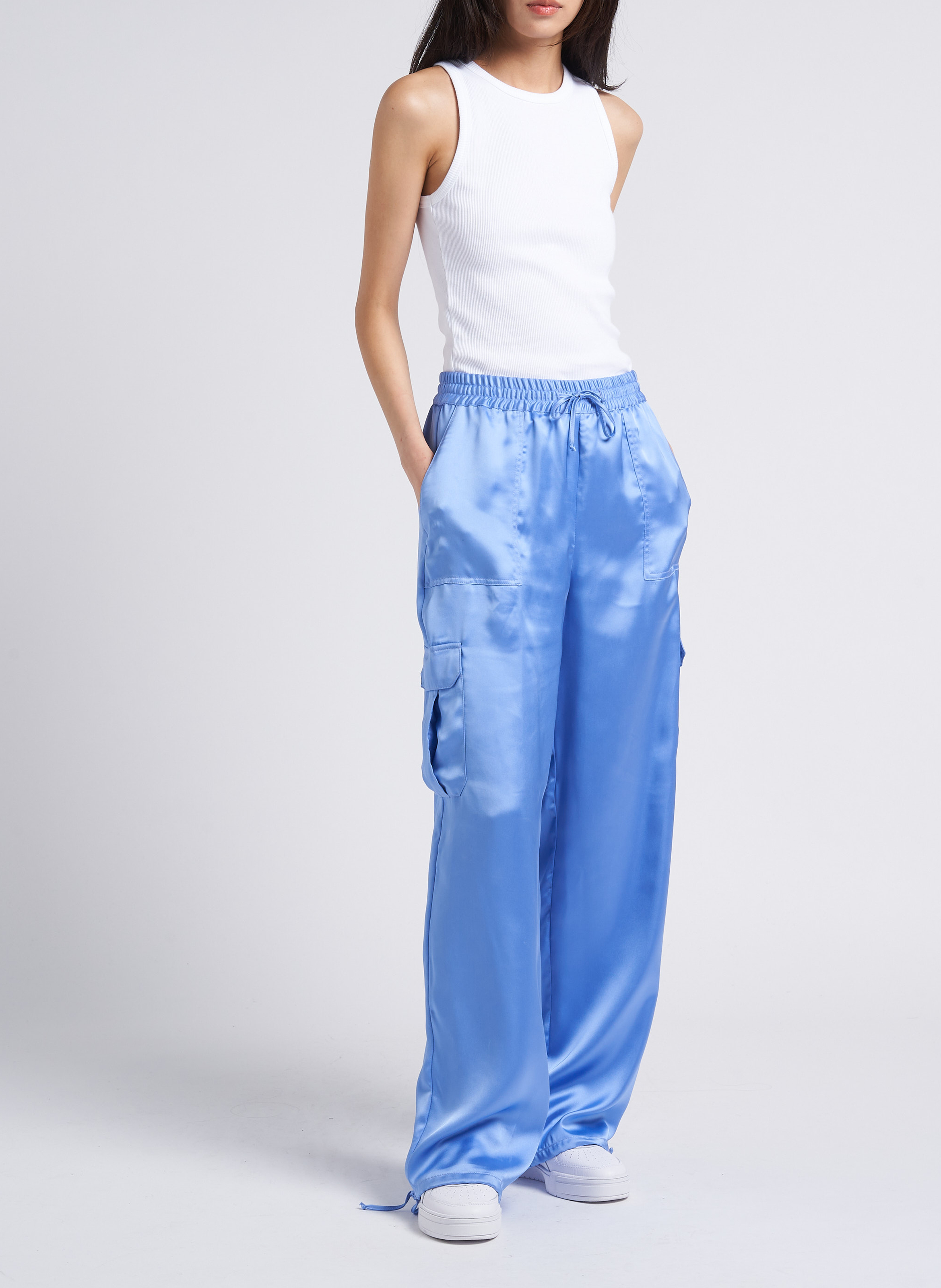 Ribbed cotton tank top SAISON 1865 White