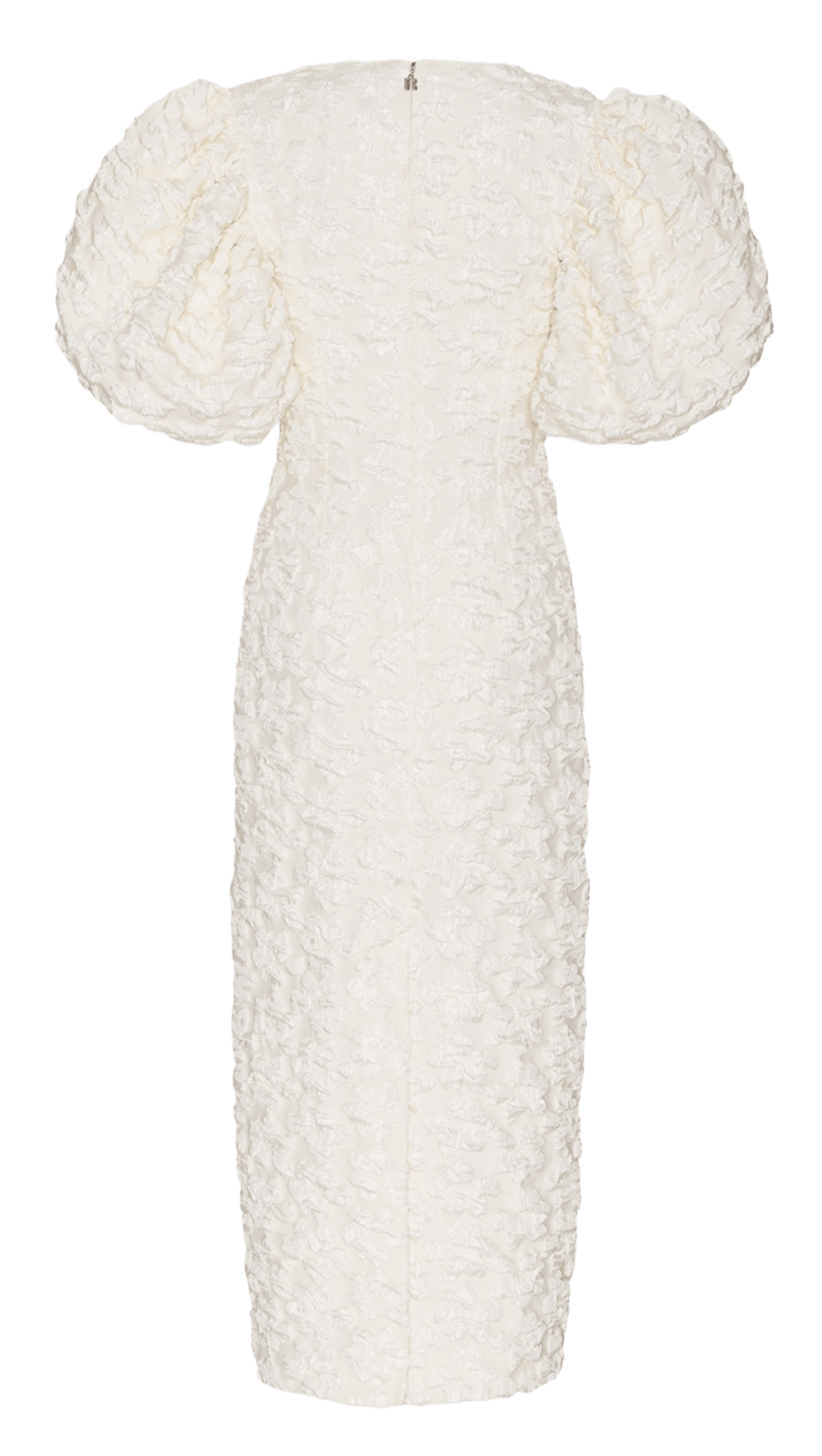 Midikleid mit Rundhalsausschnitt ROTATE Weiss