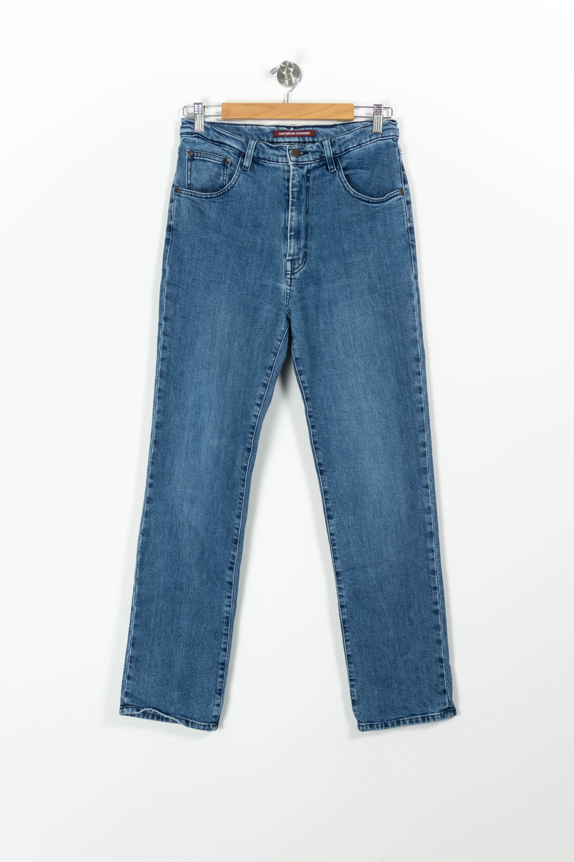 Cropped slim jeans with studs COMPTOIR DES COTONNIERS - Seconde main Blue