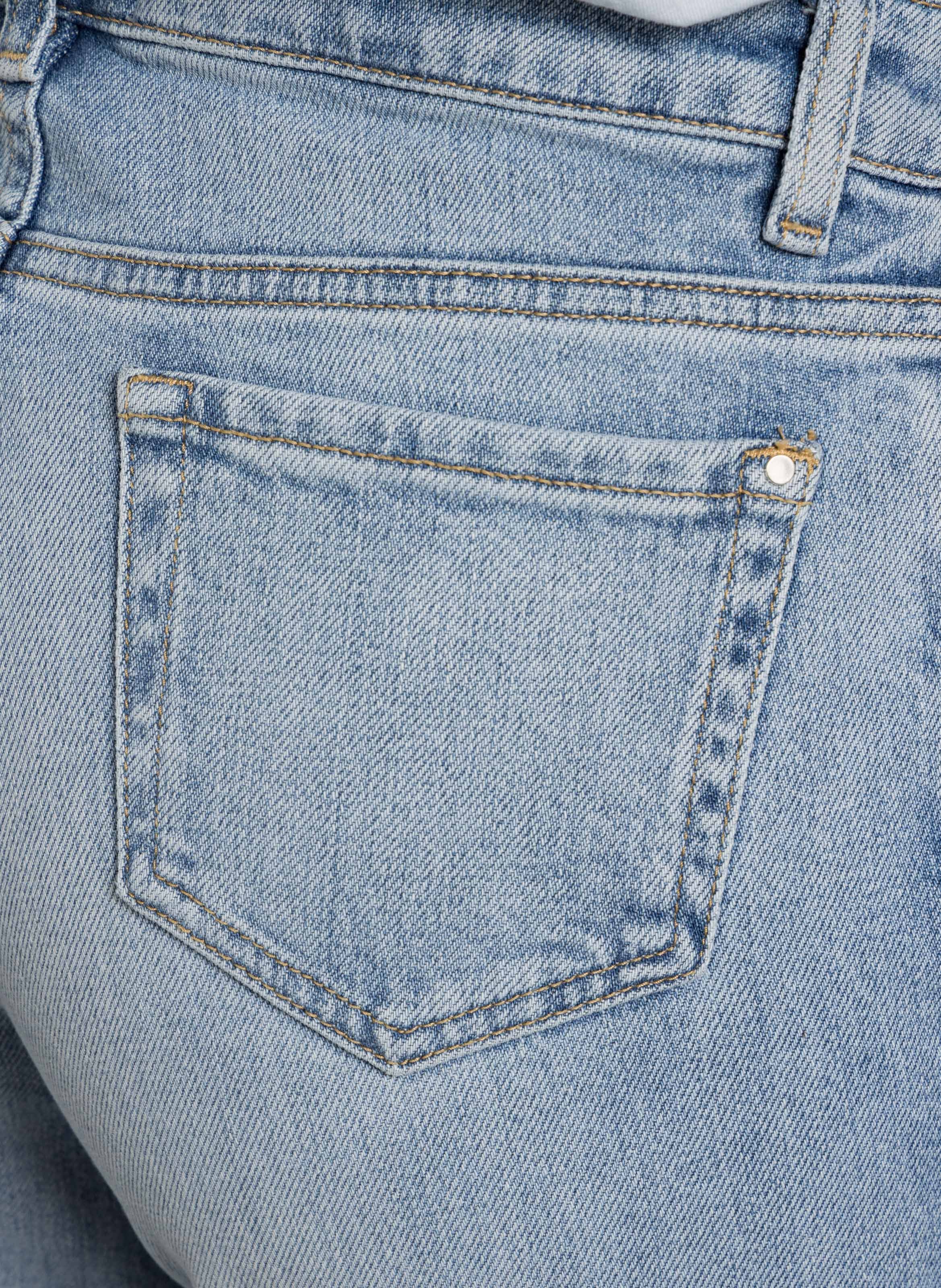 Rechte jeans - katoenblend Blauw