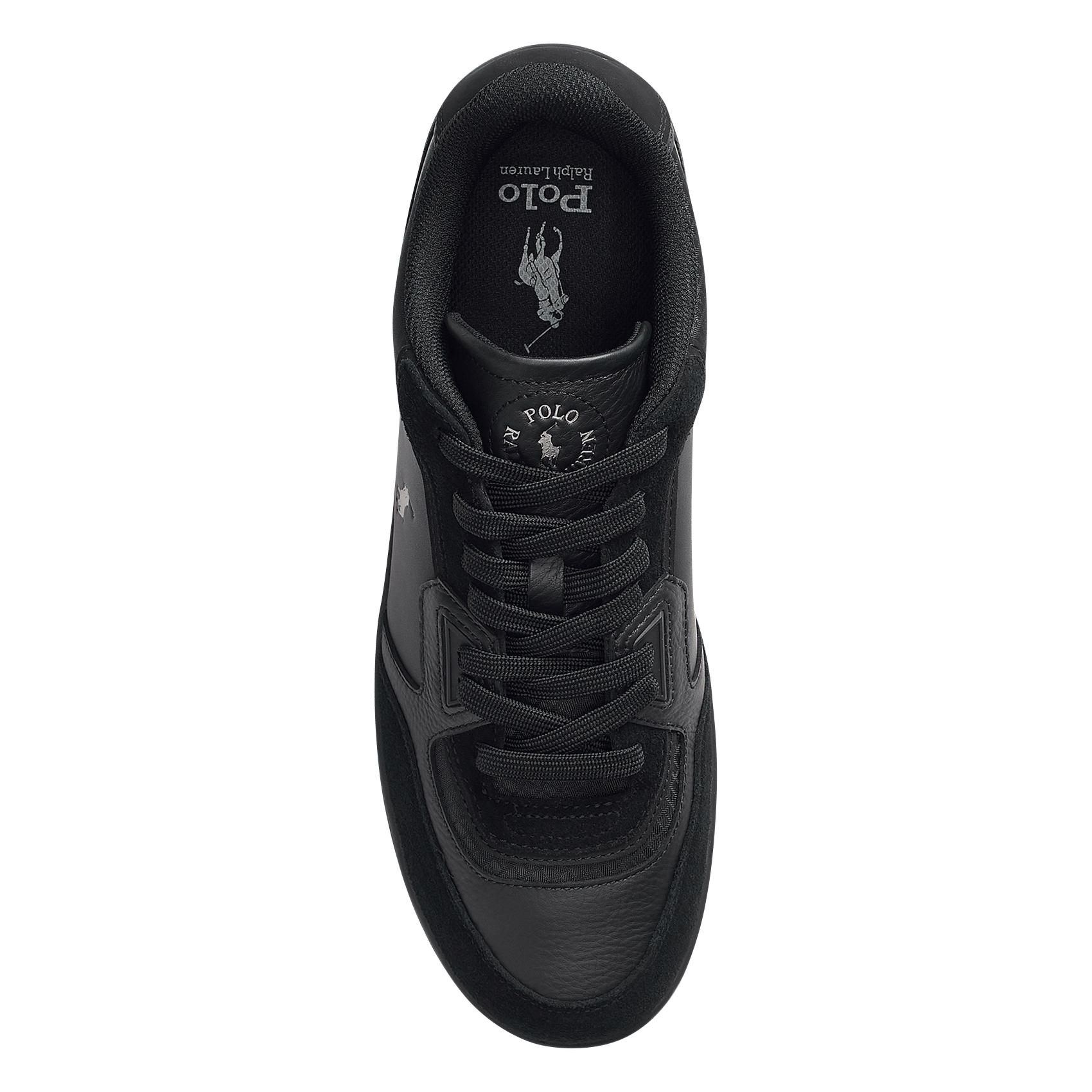 Low-top mixed leather sneakers POLO RALPH LAUREN Black