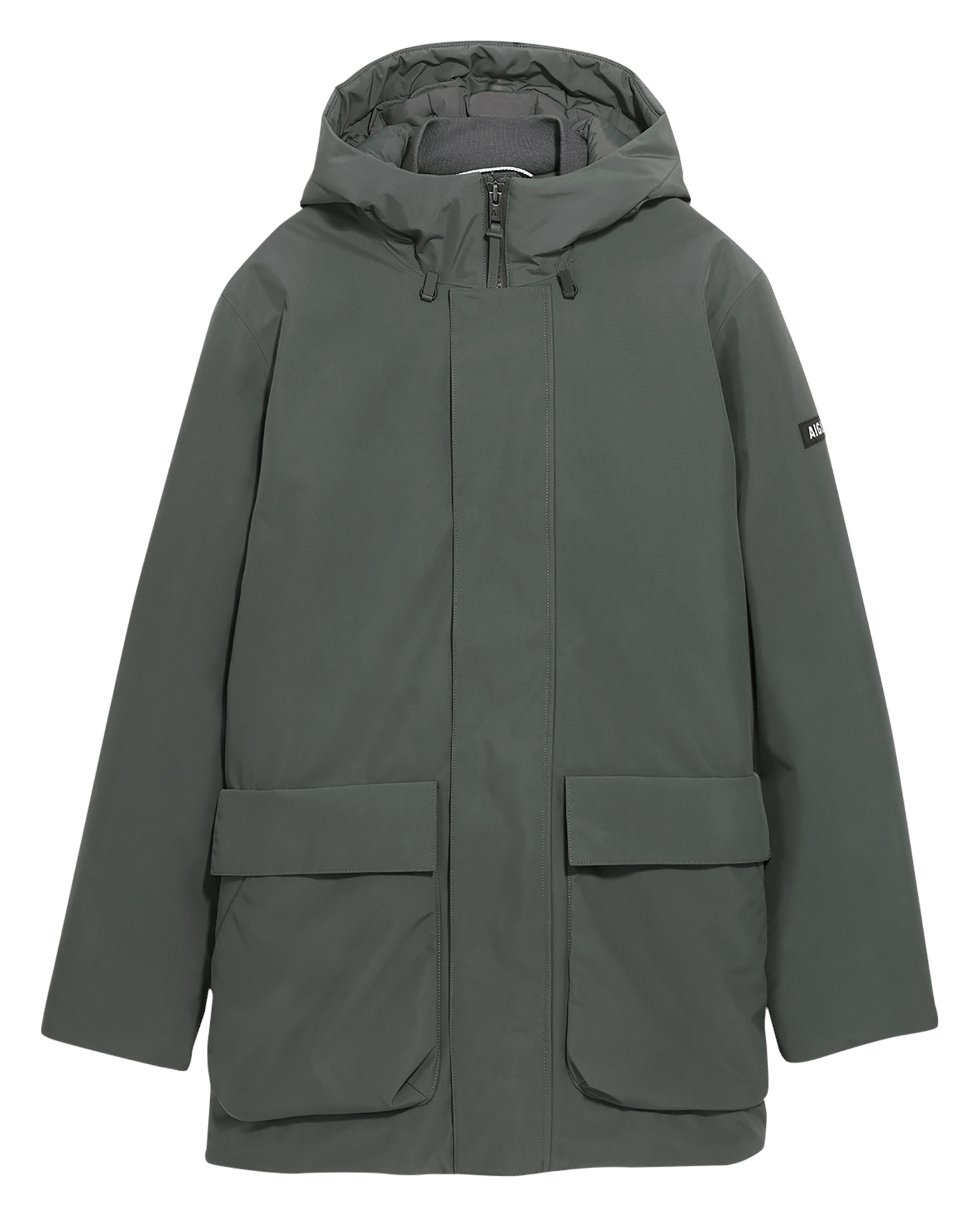Parka mi-longue à capuche AIGLE Gris