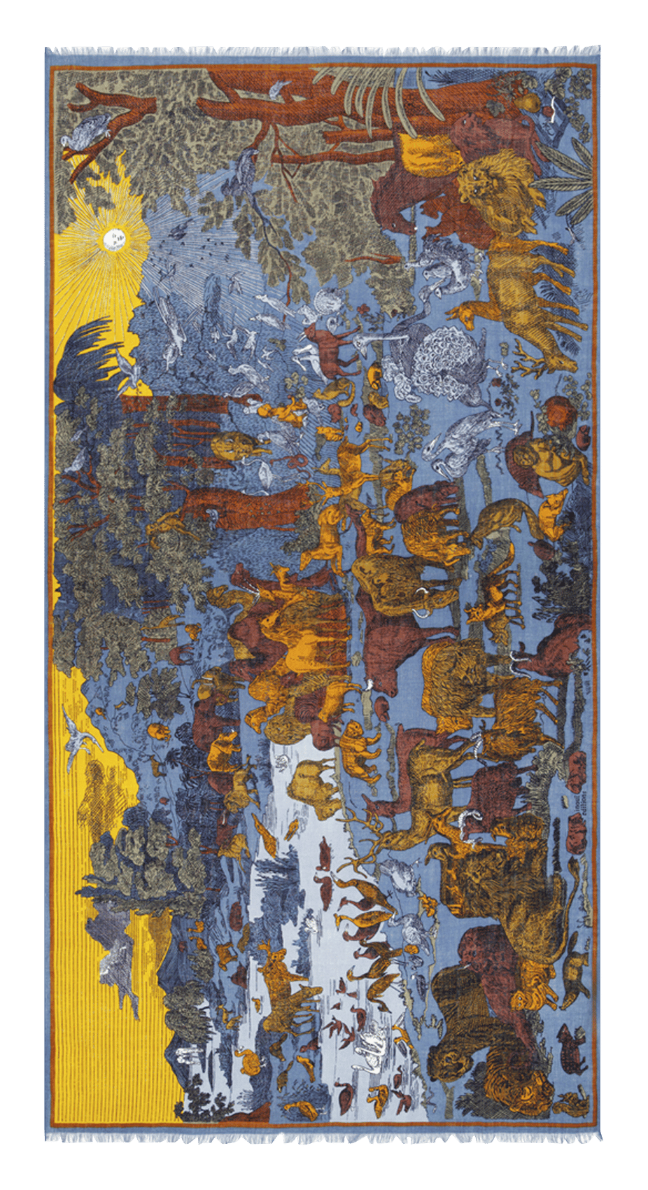 Foulard van zijdemix INOUI EDITIONS Blauw