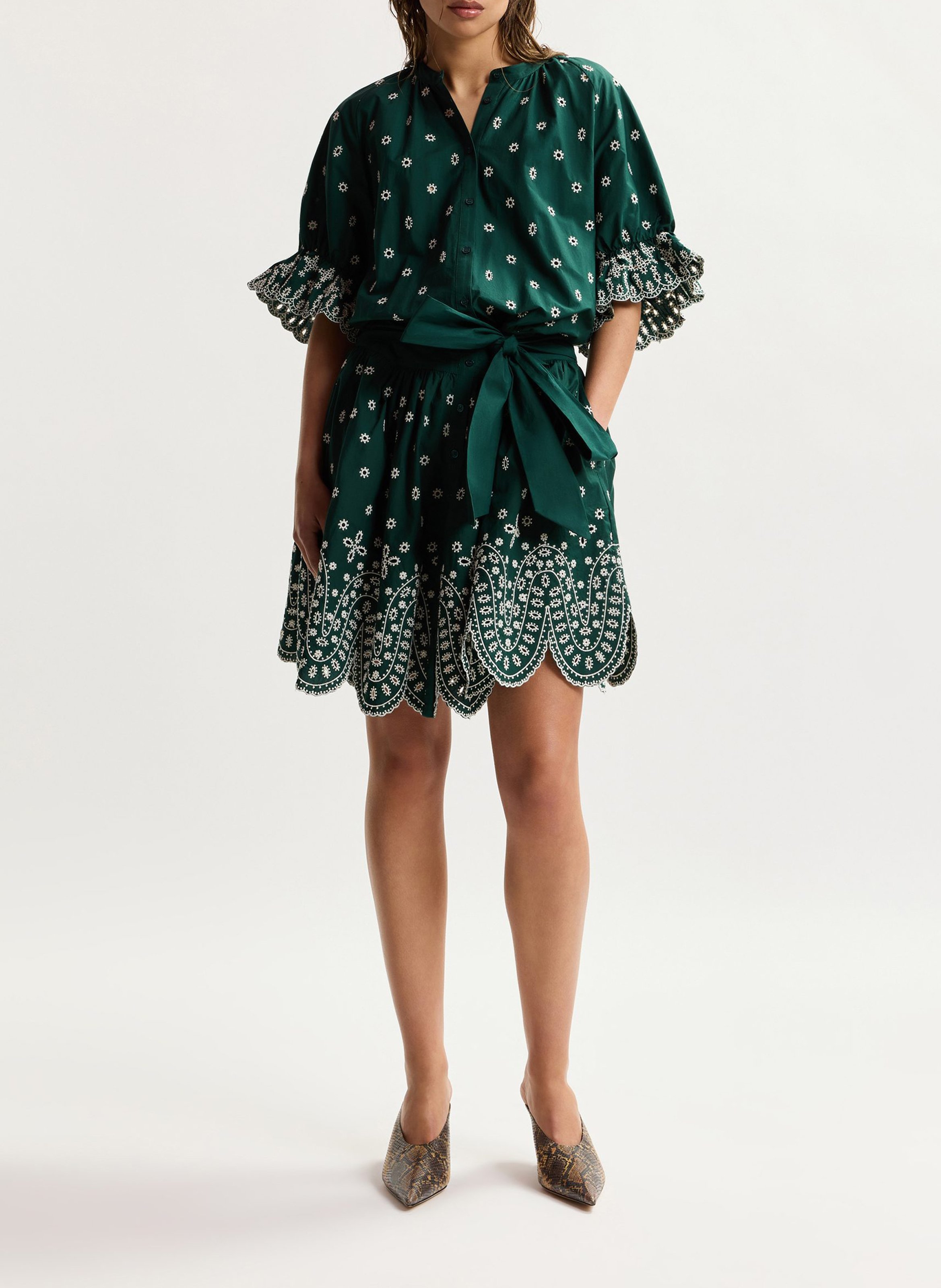 Kurzkleid mit Print ESSENTIEL ANTWERP Grun
