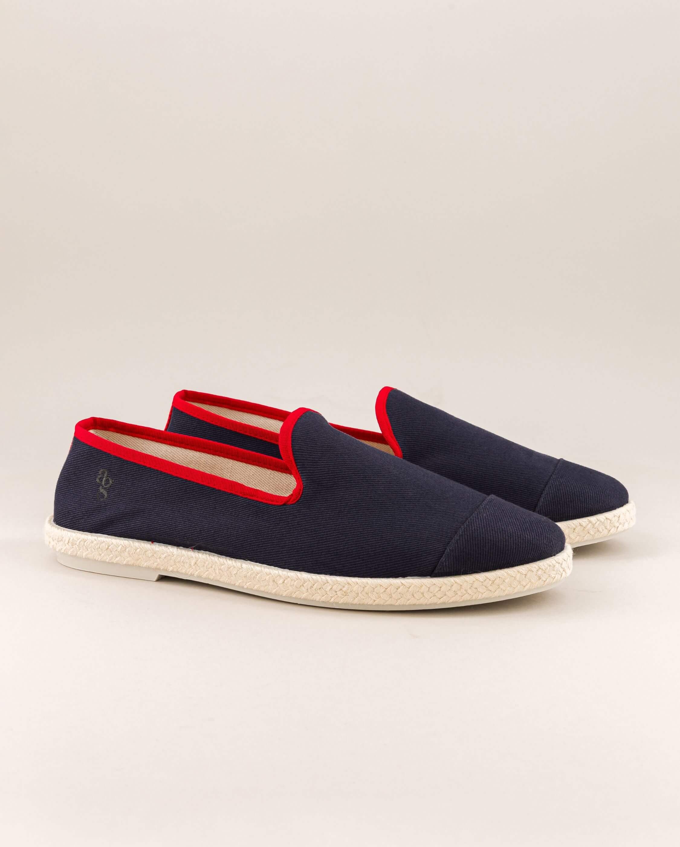 Men's espadrille CENITZ, recycled cotton navy red ANGARDE Blue