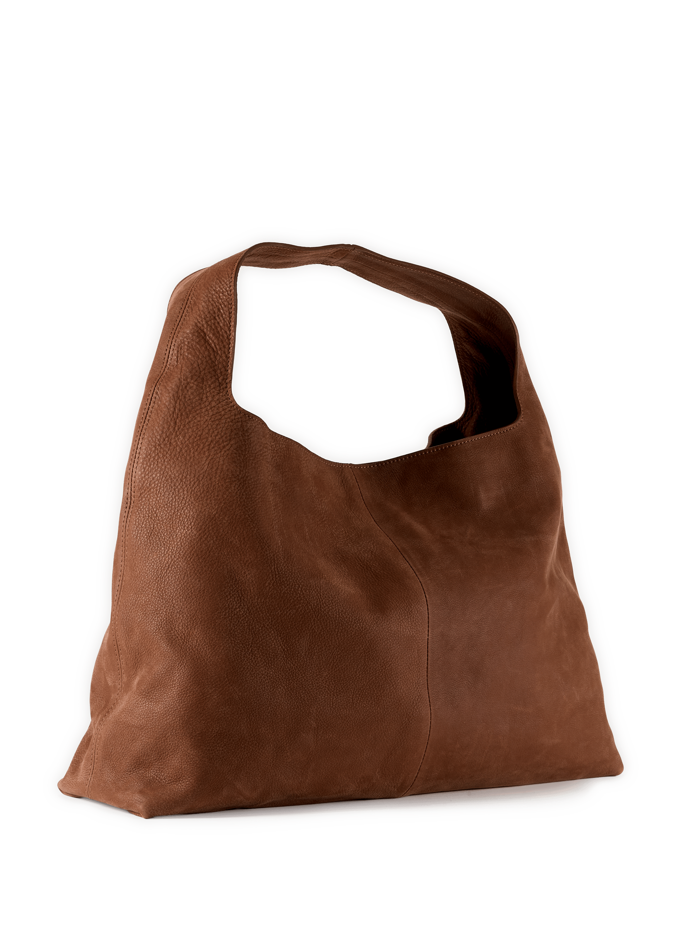 Handbag in cowhide leather henri SAISON 1865 Brown
