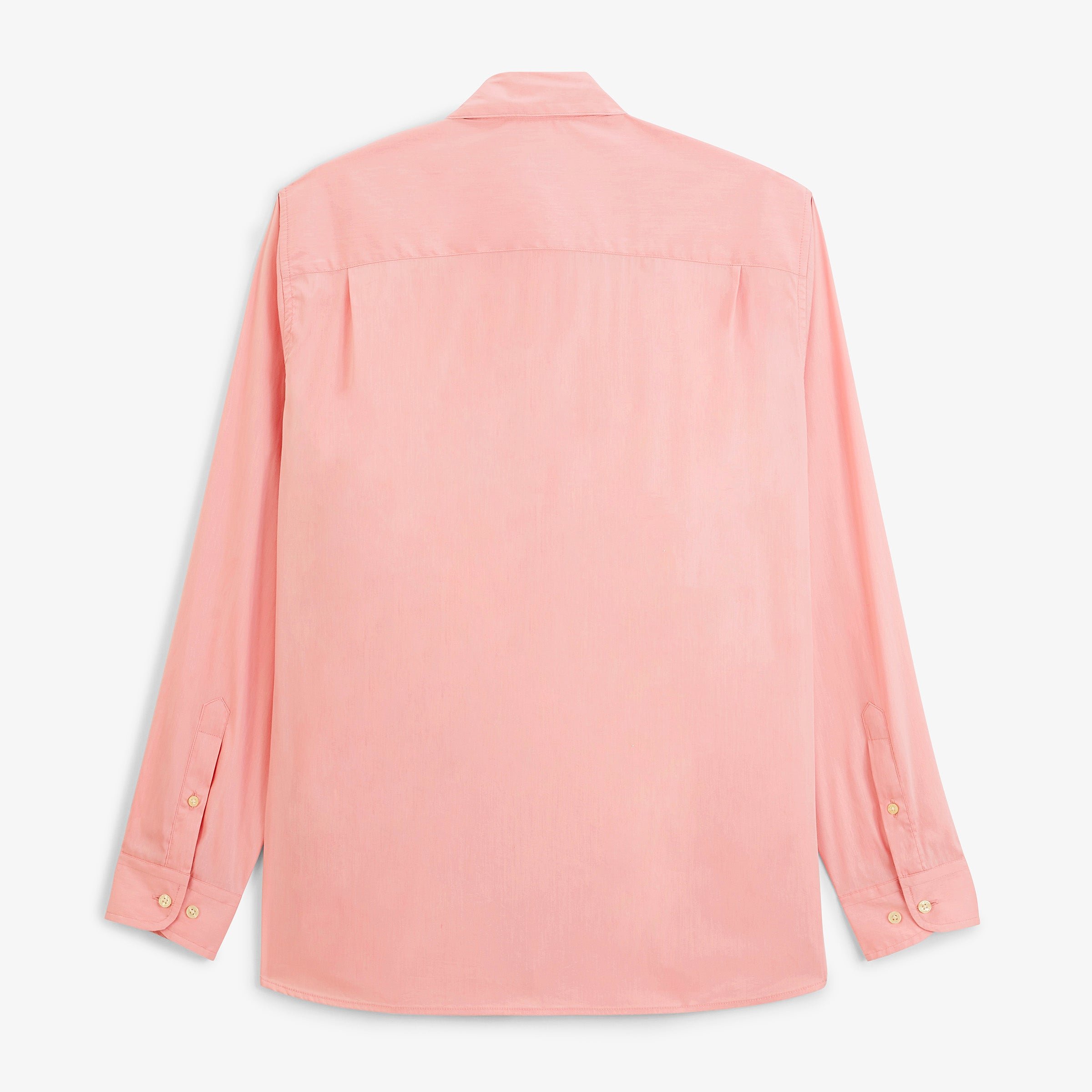 Solid pink stretch long-sleeve shirt SERGE BLANCO Pink
