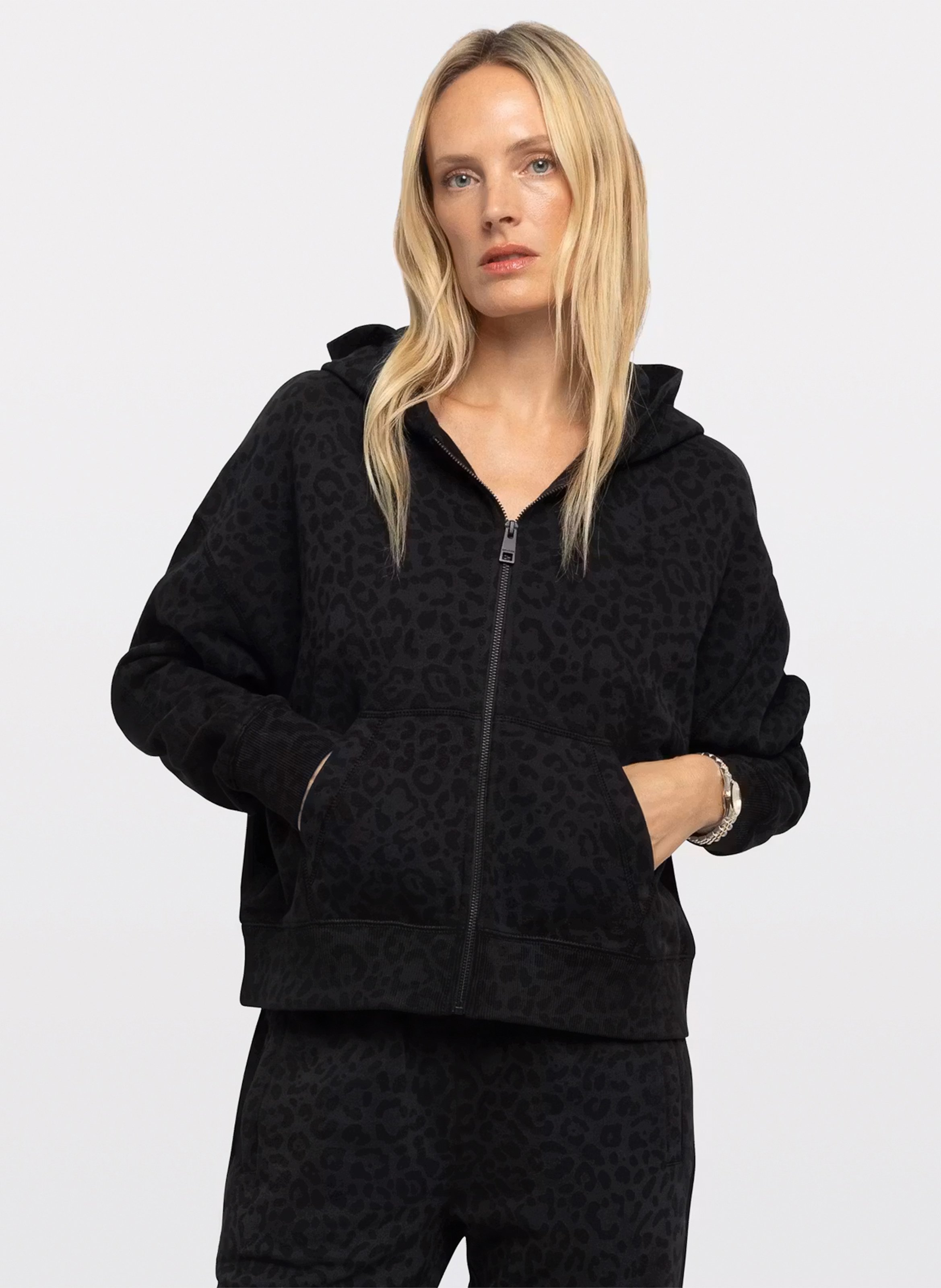Gerader Jogginghose aus Leoparden-Jacquard ZADIG&VOLTAIRE Grau