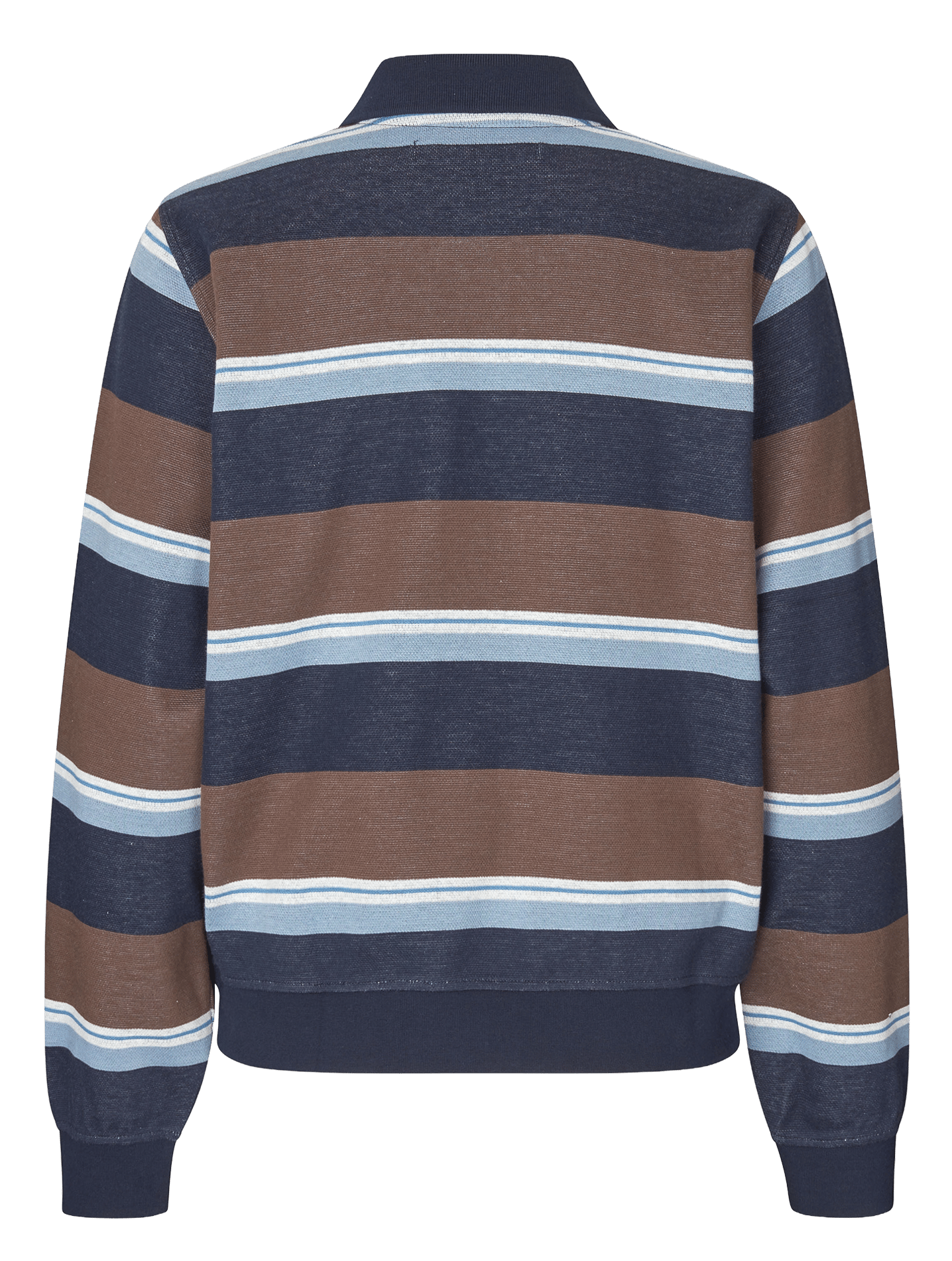 Polo manches longues rayé en coton SAMSOE SAMSOE Multicolore